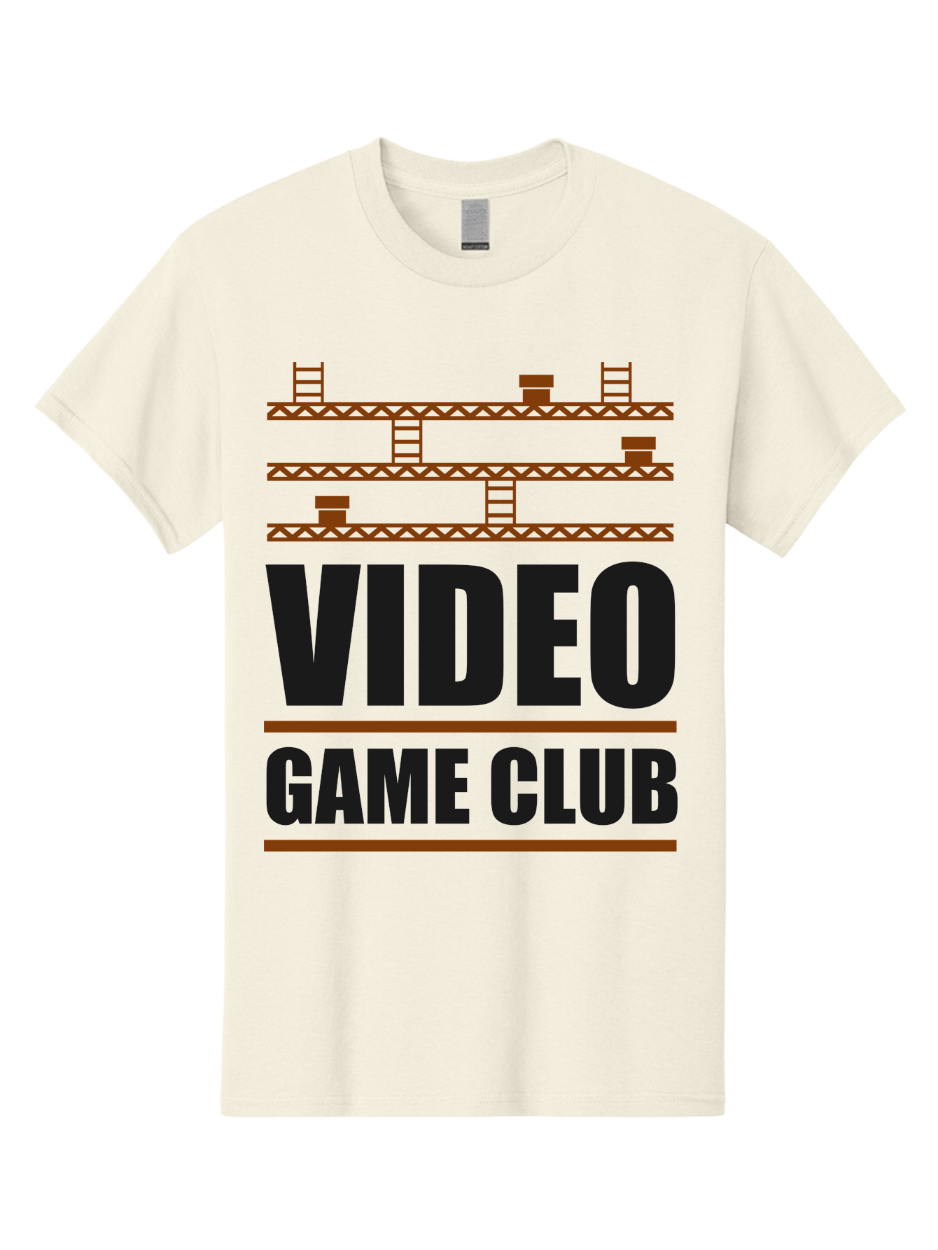 Video-Game-Club Men'S Graphic Tee, 100% Cotton, Comfortable Casual Summer Wear, Machine Washable, Video Game Club, Gaming Community, Retro Gaming, Pixel Art, Ladders, Platforms, Online Gaming Group, Gaming Culture - Aaa665 5