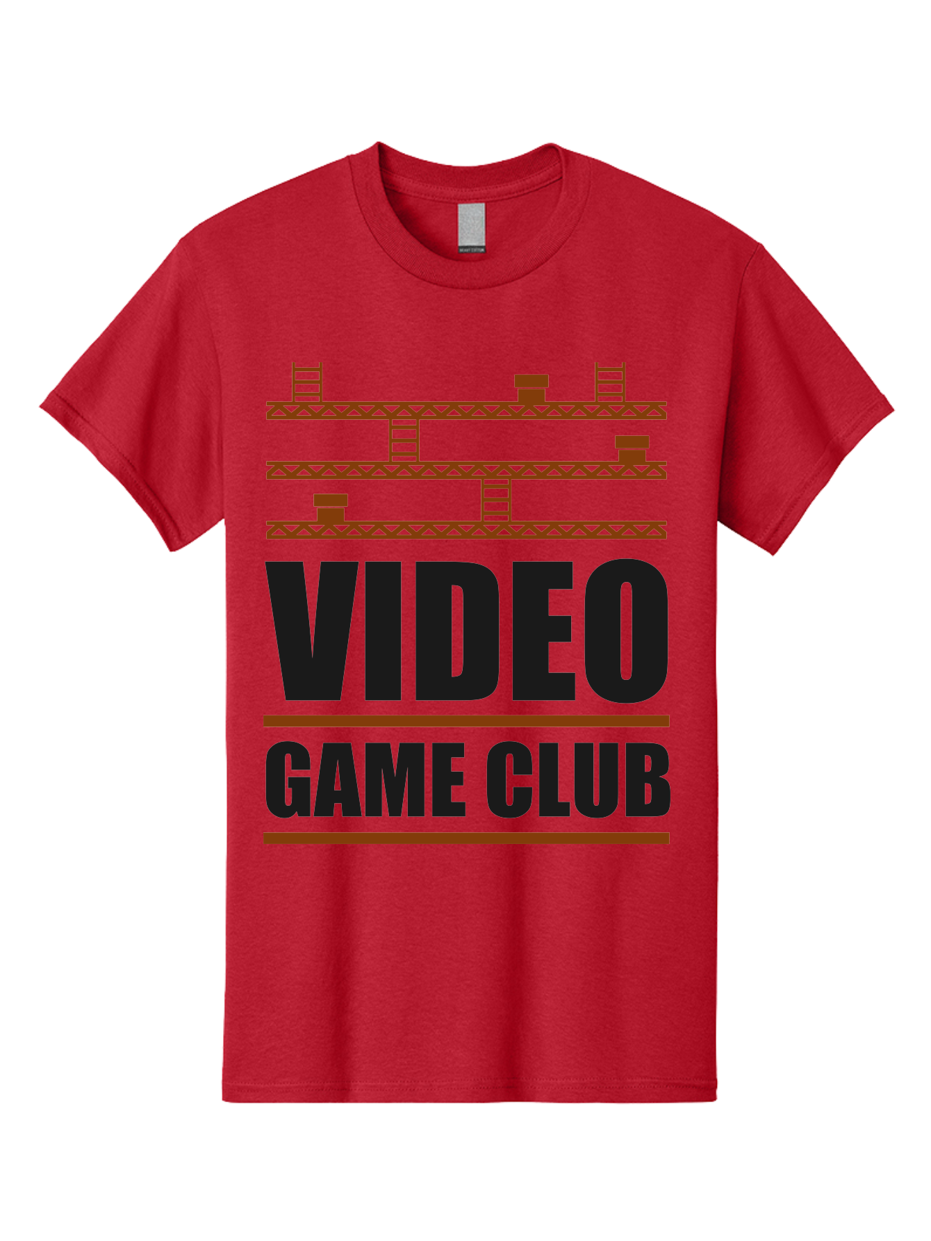 Video-Game-Club Men'S Graphic Tee, 100% Cotton, Comfortable Casual Summer Wear, Machine Washable, Video Game Club, Gaming Community, Retro Gaming, Pixel Art, Ladders, Platforms, Online Gaming Group, Gaming Culture - Aaa665 21