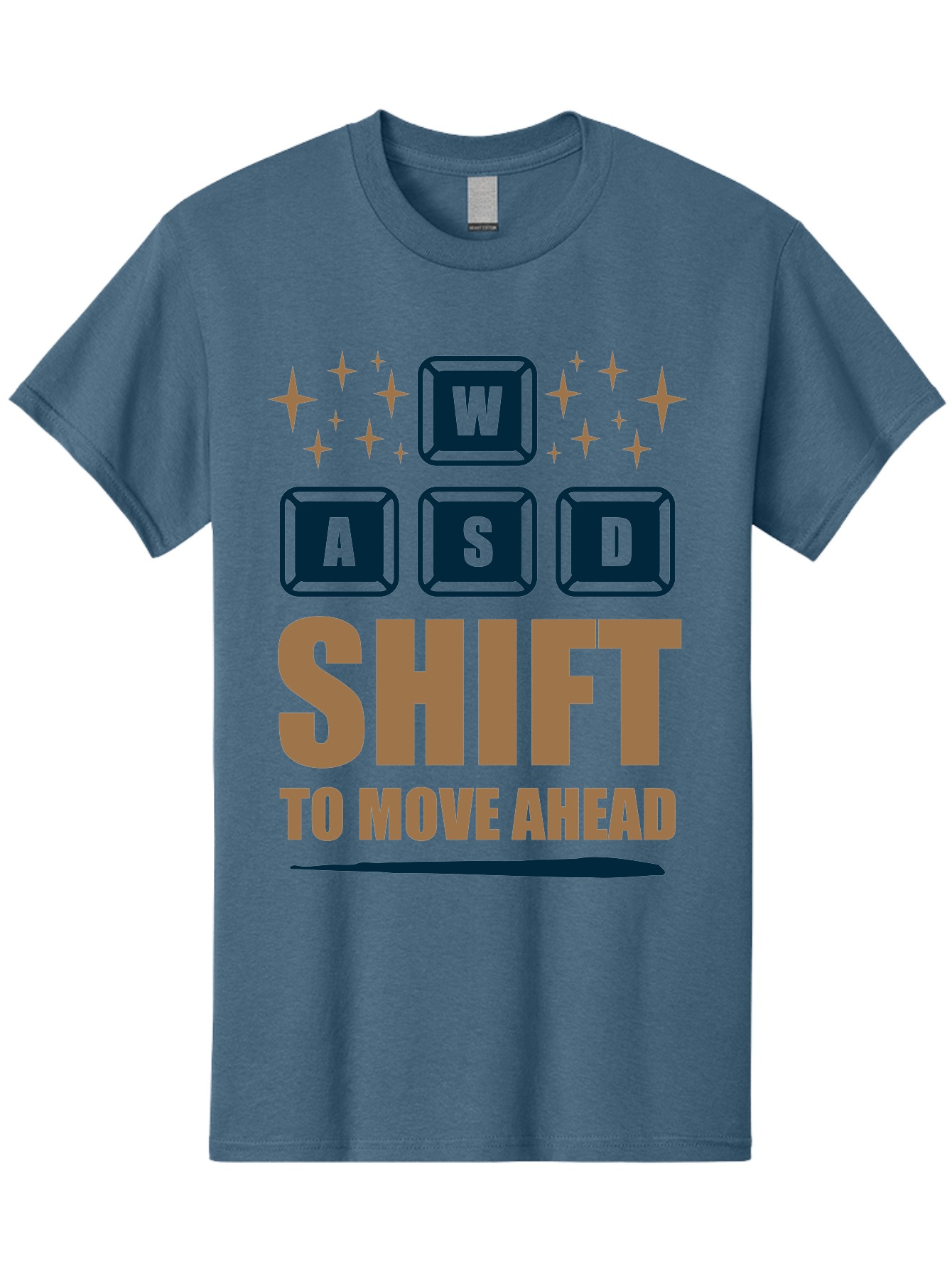 Wasd-Shift-To-Move-Ahead Men'S Graphic Tee, 100% Cotton, Comfortable Casual Summer Wear, Machine Washable, Gaming Keyboard Controls, Wasd Keys, Shift Key, Gaming Tips, Move Ahead, Progress, Gaming Movement, Keyboard Shortcuts, Gaming Advice - Aaa667 29