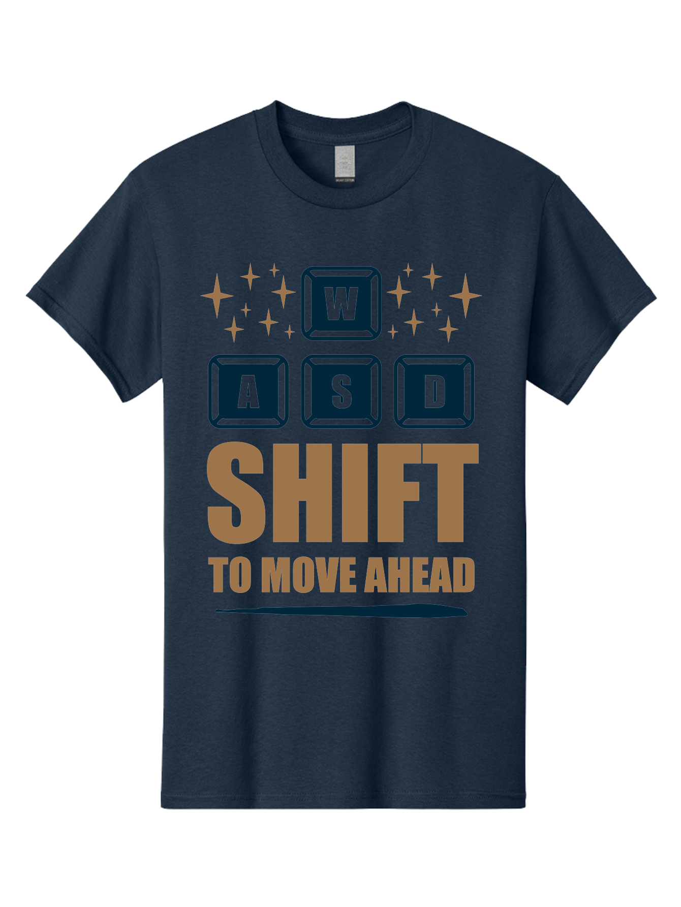 Wasd-Shift-To-Move-Ahead Men'S Graphic Tee, 100% Cotton, Comfortable Casual Summer Wear, Machine Washable, Gaming Keyboard Controls, Wasd Keys, Shift Key, Gaming Tips, Move Ahead, Progress, Gaming Movement, Keyboard Shortcuts, Gaming Advice - Aaa667 21