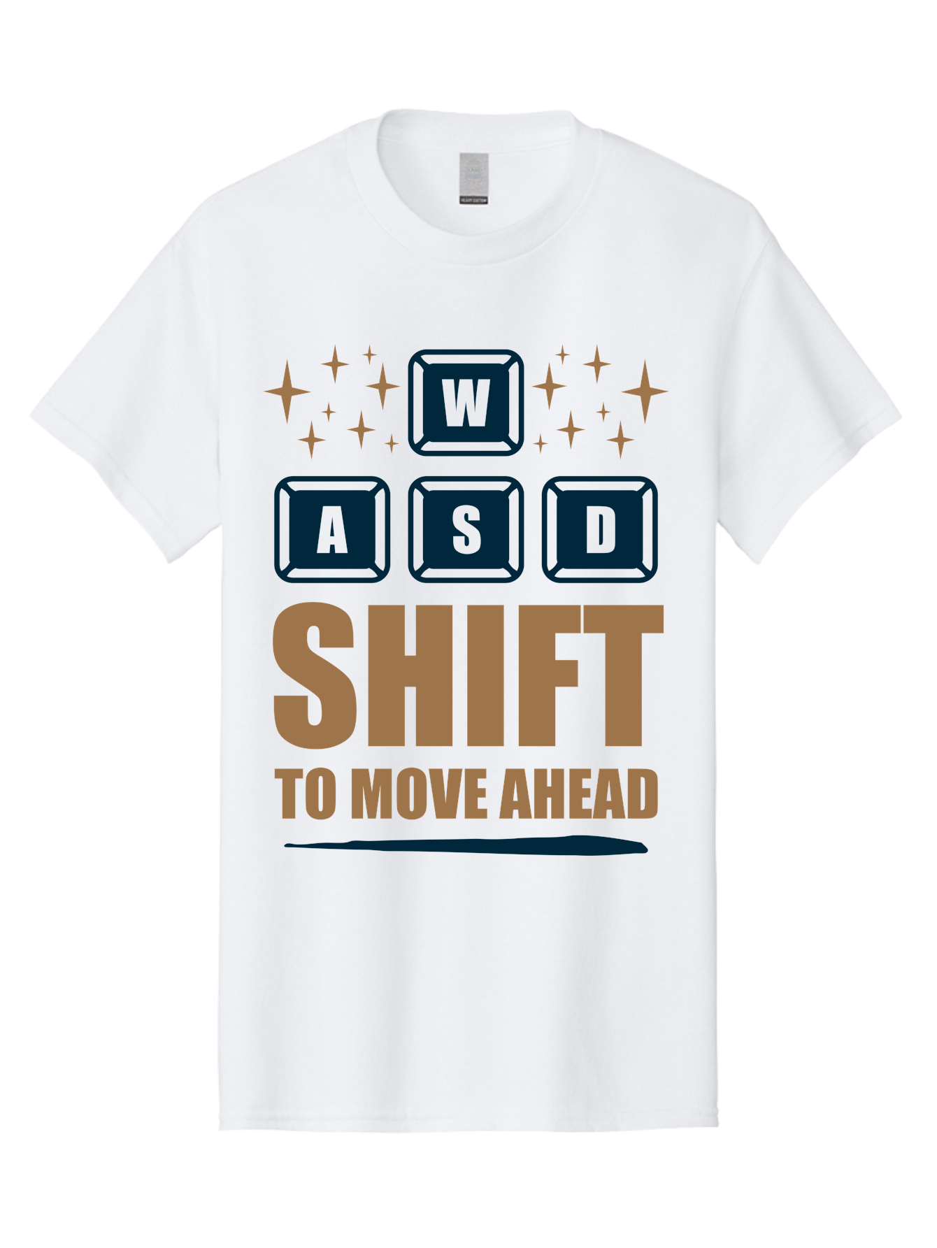 Wasd-Shift-To-Move-Ahead Men'S Graphic Tee, 100% Cotton, Comfortable Casual Summer Wear, Machine Washable, Gaming Keyboard Controls, Wasd Keys, Shift Key, Gaming Tips, Move Ahead, Progress, Gaming Movement, Keyboard Shortcuts, Gaming Advice - Aaa667 19