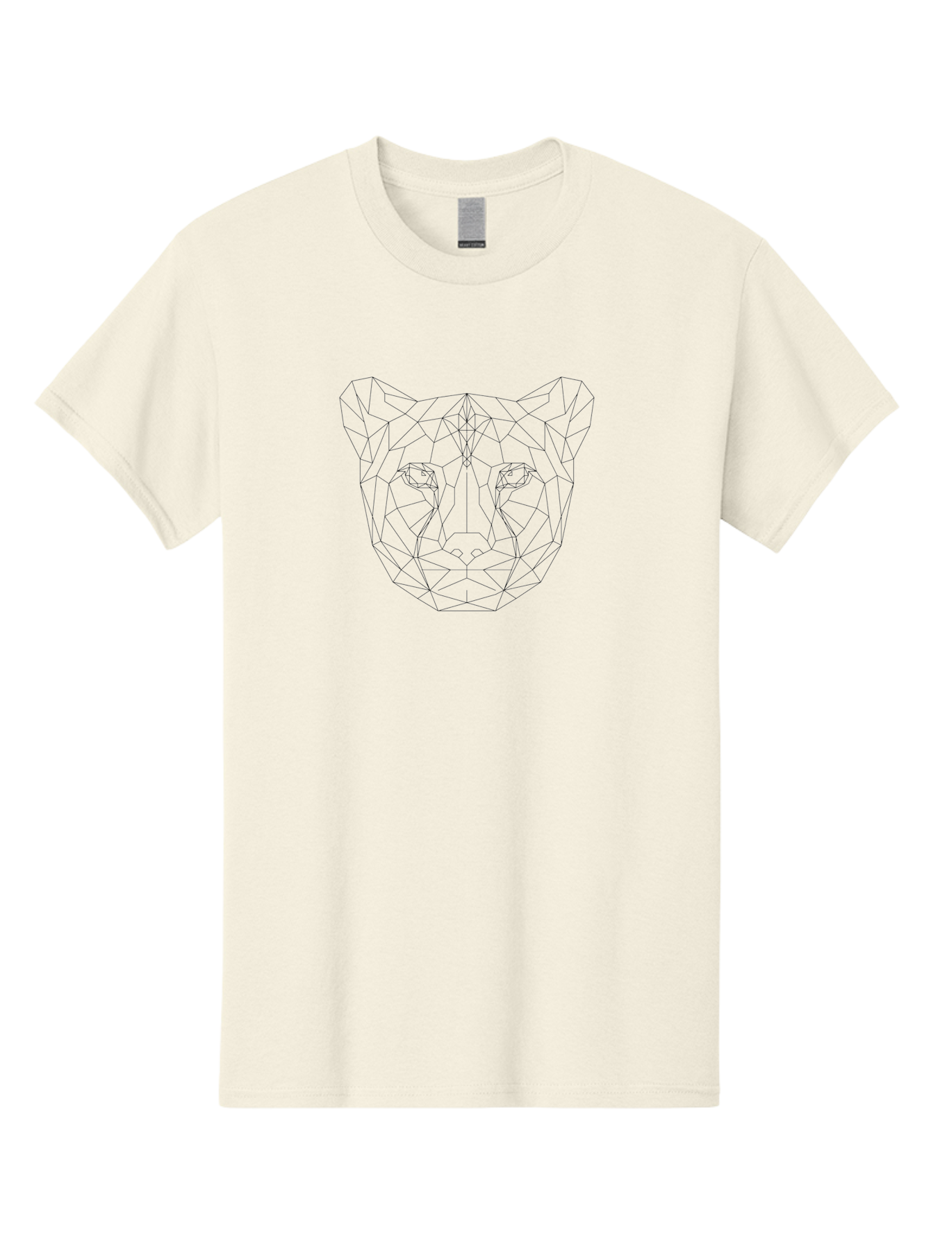 Geometric-Cat-1 Men'S Graphic Tee, 100% Cotton, Comfortable Casual Summer Wear, Machine Washable, Geometric Panther Head, Low Poly Art, Black And White Design, Minimalist Style, Modern Illustration, Abstract Animal Face, - Aaa686 11