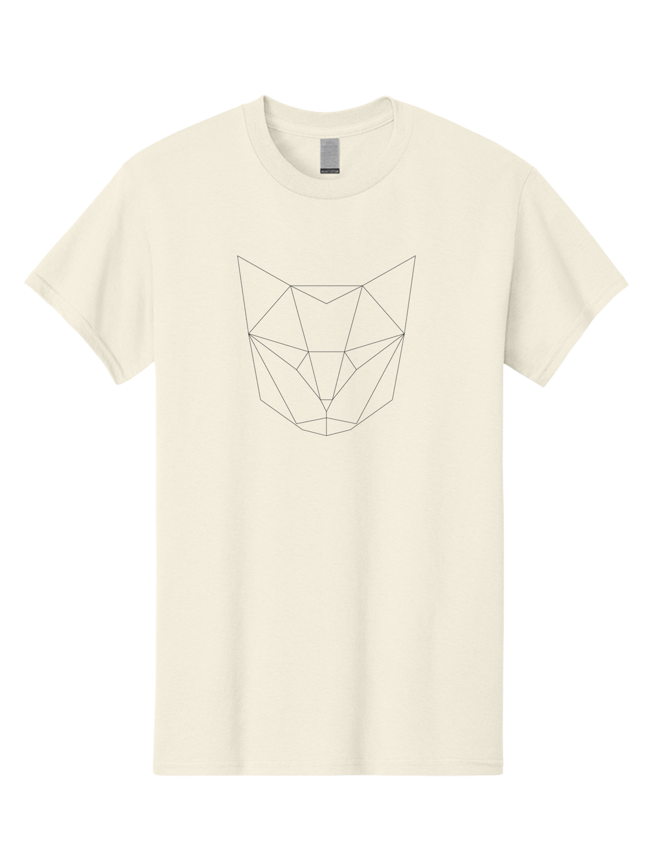 Geometric-Fox-Head Men'S Graphic Tee, 100% Cotton, Comfortable Casual Summer Wear, Machine Washable, Geometric Fox, Polygonal Art, Minimalist Design, Low Poly, Modern Illustration, Abstract Animal, Black Lines - Aaa697 17