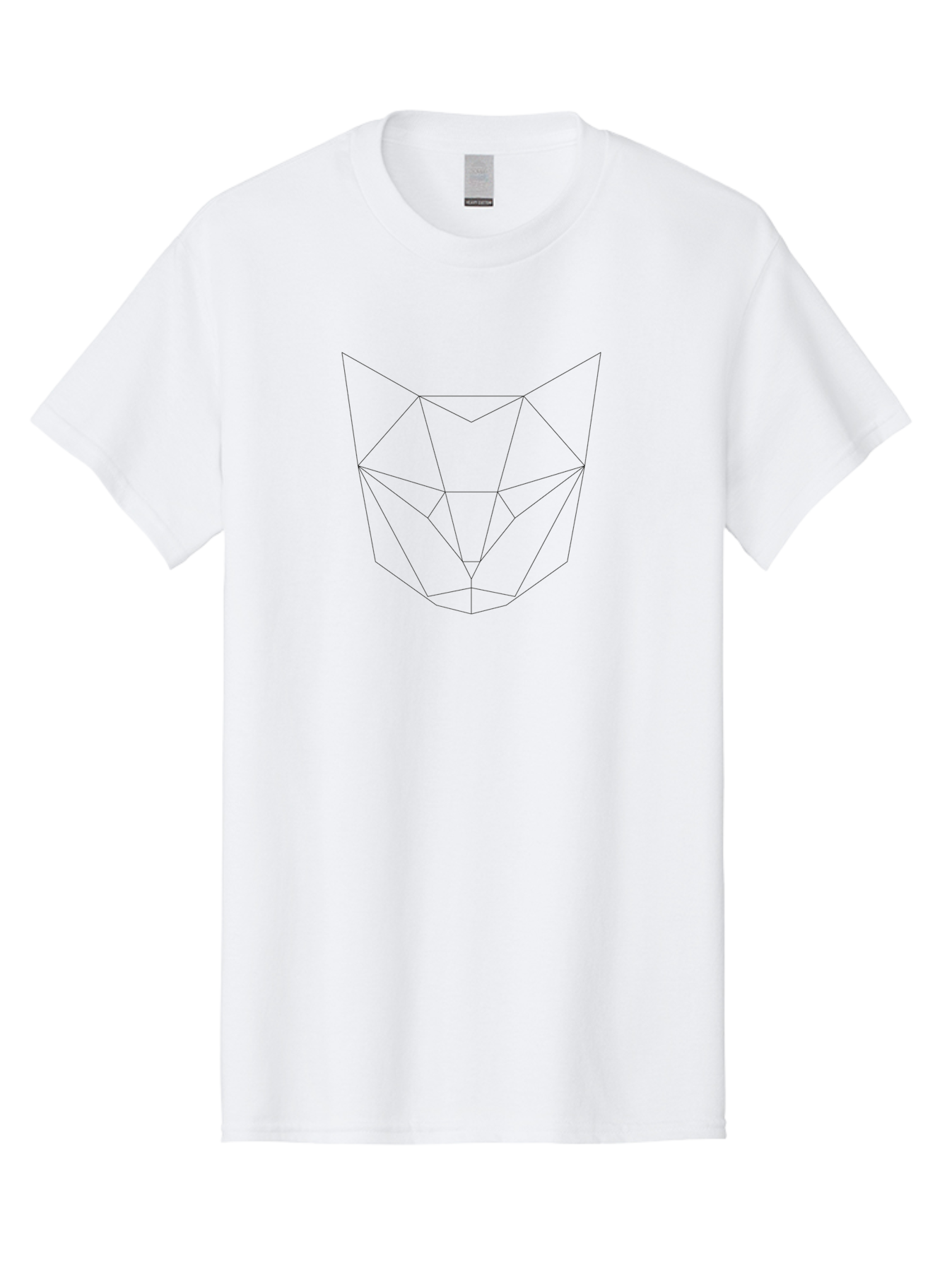 Geometric-Fox-Head Men'S Graphic Tee, 100% Cotton, Comfortable Casual Summer Wear, Machine Washable, Geometric Fox, Polygonal Art, Minimalist Design, Low Poly, Modern Illustration, Abstract Animal, Black Lines - Aaa697 29