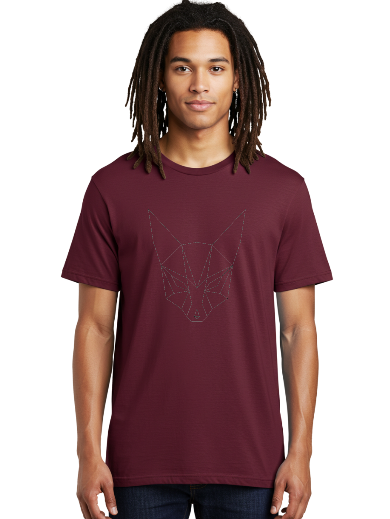 Geometric-Wolf-Head-1 Men'S Graphic Tee, 100% Cotton, Comfortable Casual Summer Wear, Machine Washable, Geometric Wolf, Low Poly Art, Modern Design, Minimalist Style, Wolf Face, Abstract Animal, Futuristic Graphics, Digital Illustration, - Aaa713 12