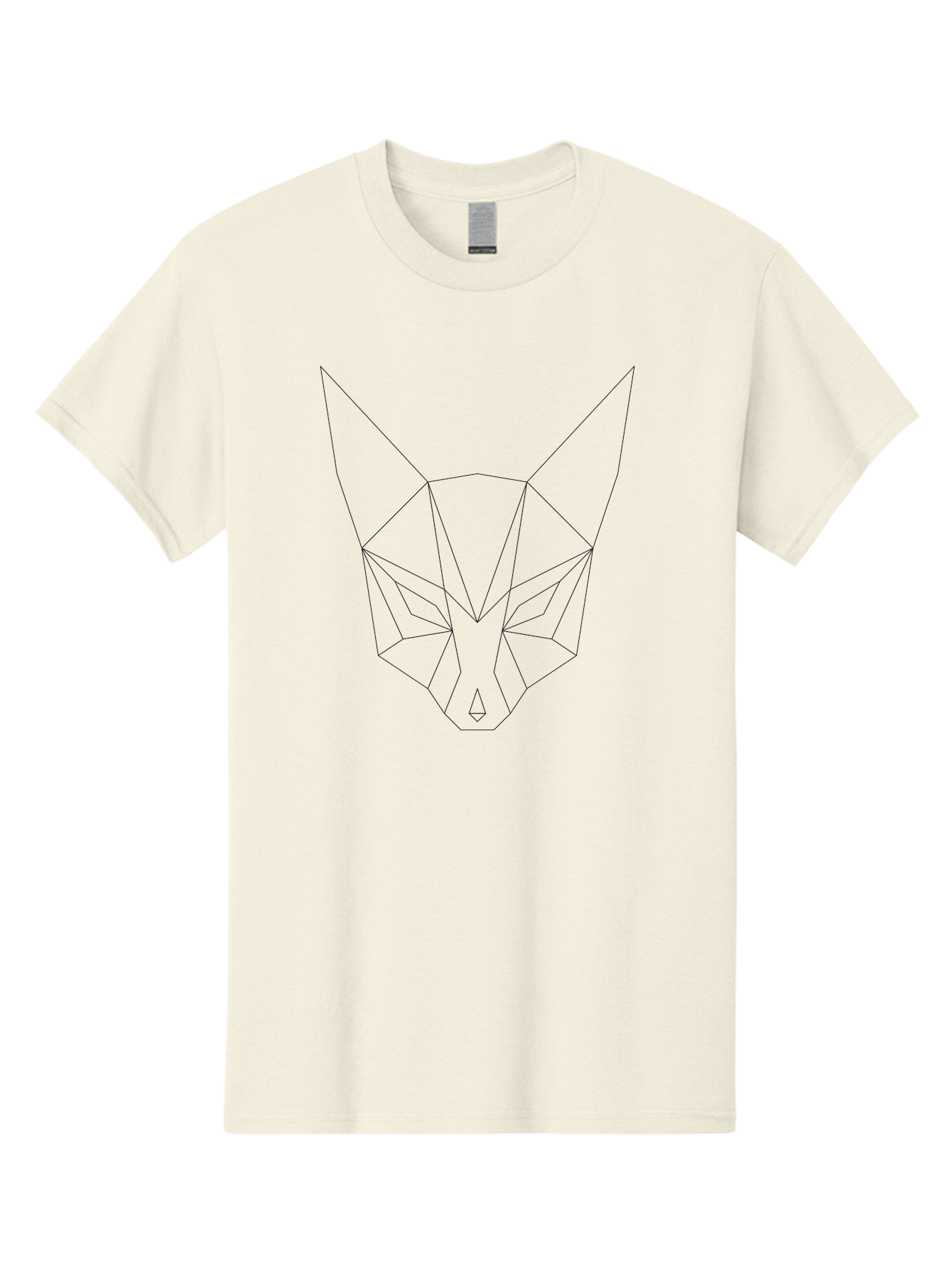 Geometric-Wolf-Head-1 Men'S Graphic Tee, 100% Cotton, Comfortable Casual Summer Wear, Machine Washable, Geometric Wolf, Low Poly Art, Modern Design, Minimalist Style, Wolf Face, Abstract Animal, Futuristic Graphics, Digital Illustration, - Aaa713 1
