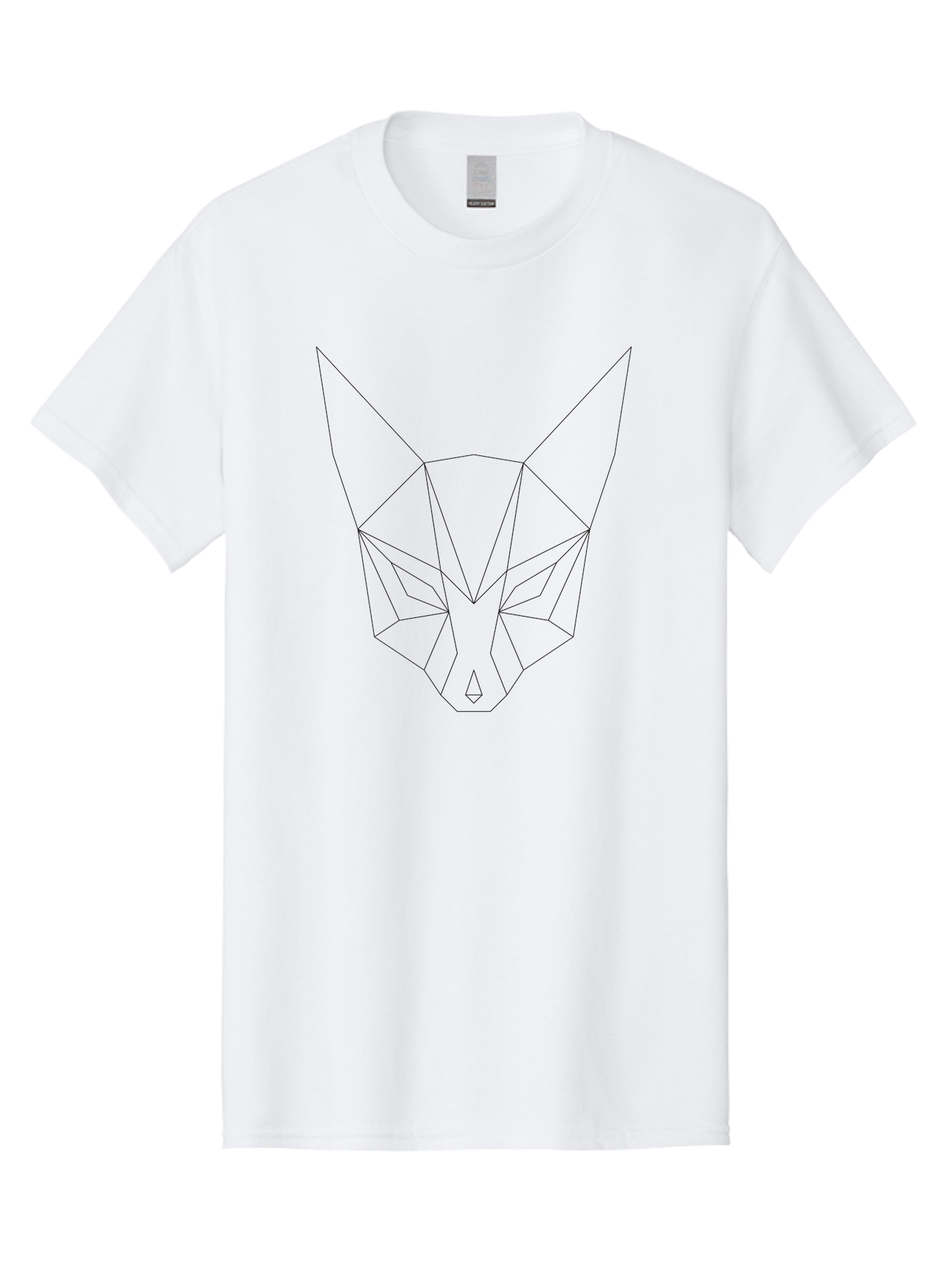 Geometric-Wolf-Head-1 Men'S Graphic Tee, 100% Cotton, Comfortable Casual Summer Wear, Machine Washable, Geometric Wolf, Low Poly Art, Modern Design, Minimalist Style, Wolf Face, Abstract Animal, Futuristic Graphics, Digital Illustration, - Aaa713 15