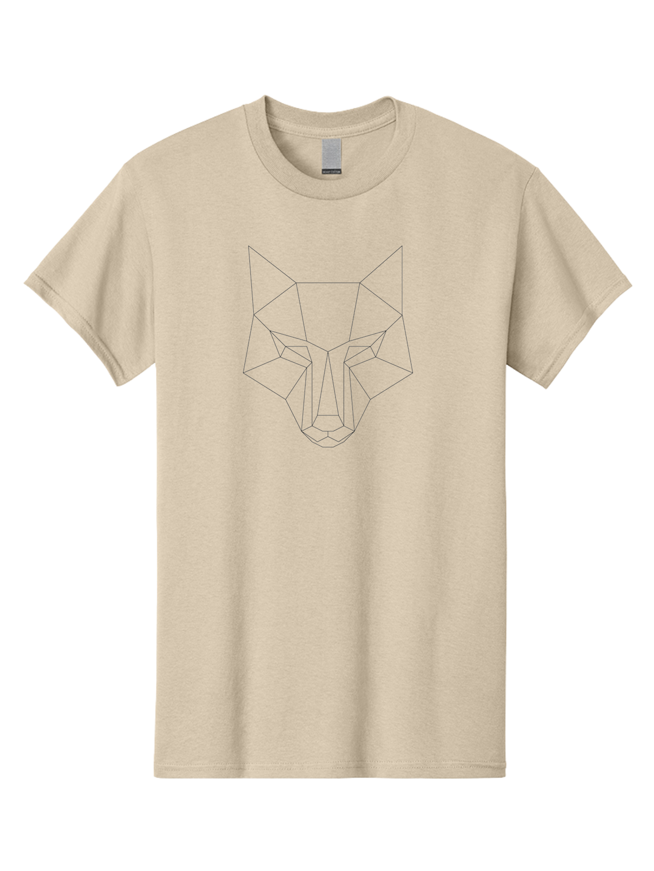 Geometric-Wolf-Head-3 Men'S Graphic Tee, 100% Cotton, Comfortable Casual Summer Wear, Machine Washable, Geometric Wolf, Low Poly Art, Modern Design, Minimalist Style, Black And White, Abstract Animal, Sharp Lines, Angular Shapes, - Aaa715 23