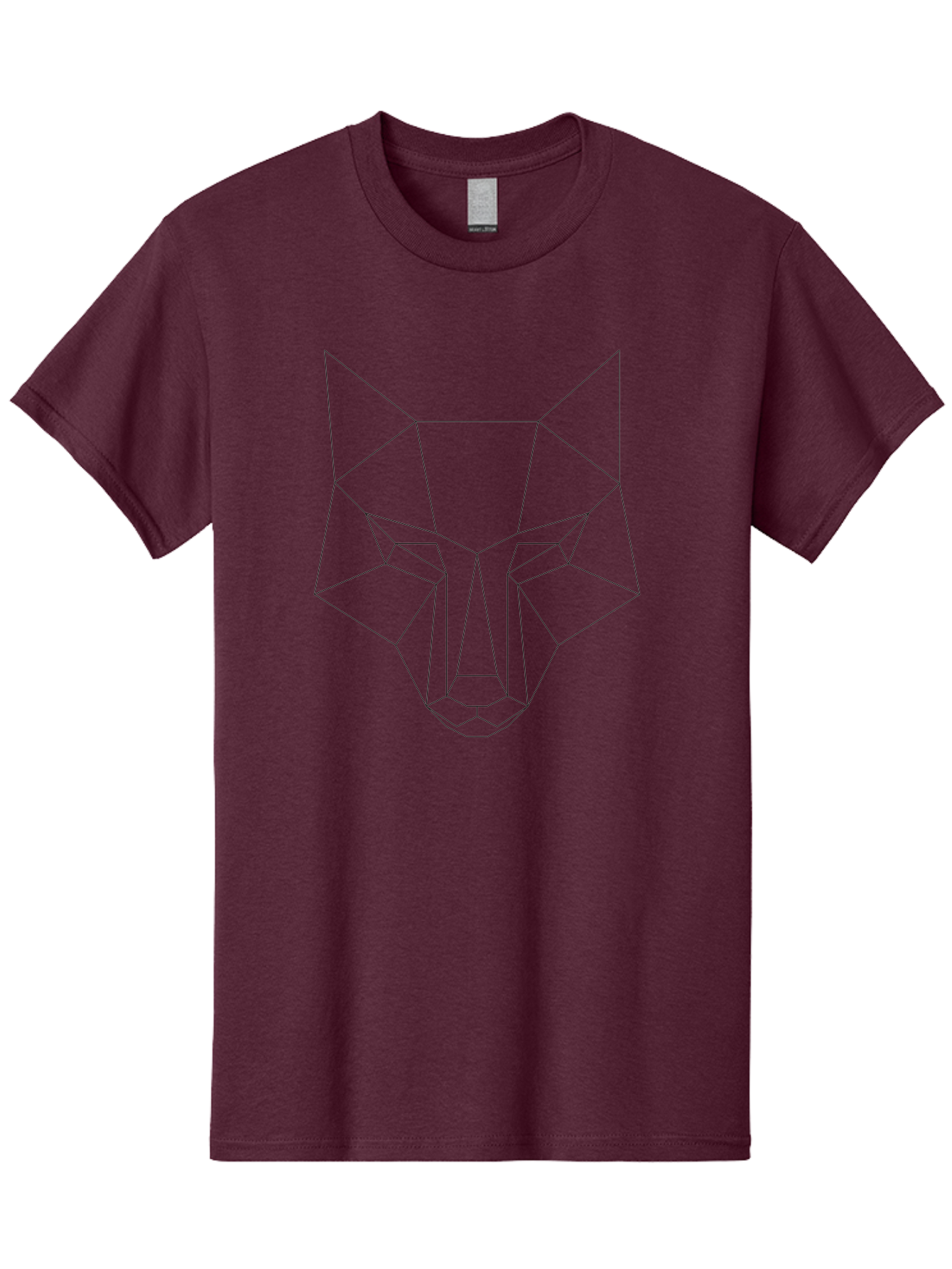 Geometric-Wolf-Head-4 Men'S Graphic Tee, 100% Cotton, Comfortable Casual Summer Wear, Machine Washable, Geometric Art, Wolf Face, Low Poly, Modern Design, Minimalist Style, Black Lines, Abstract Animal, Wildlife Inspiration, - Aaa716 17