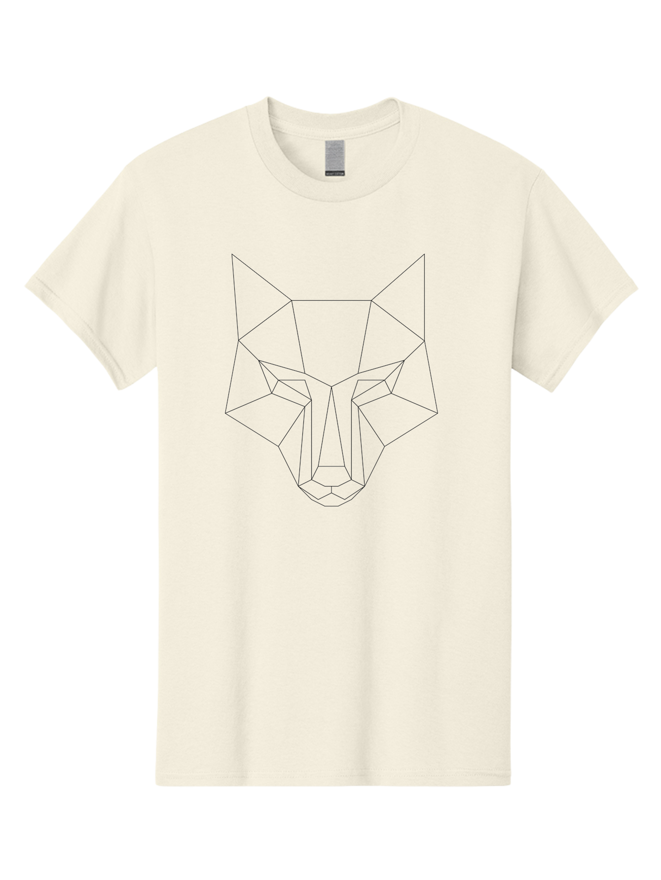 Geometric-Wolf-Head-4 Men'S Graphic Tee, 100% Cotton, Comfortable Casual Summer Wear, Machine Washable, Geometric Art, Wolf Face, Low Poly, Modern Design, Minimalist Style, Black Lines, Abstract Animal, Wildlife Inspiration, - Aaa716 27