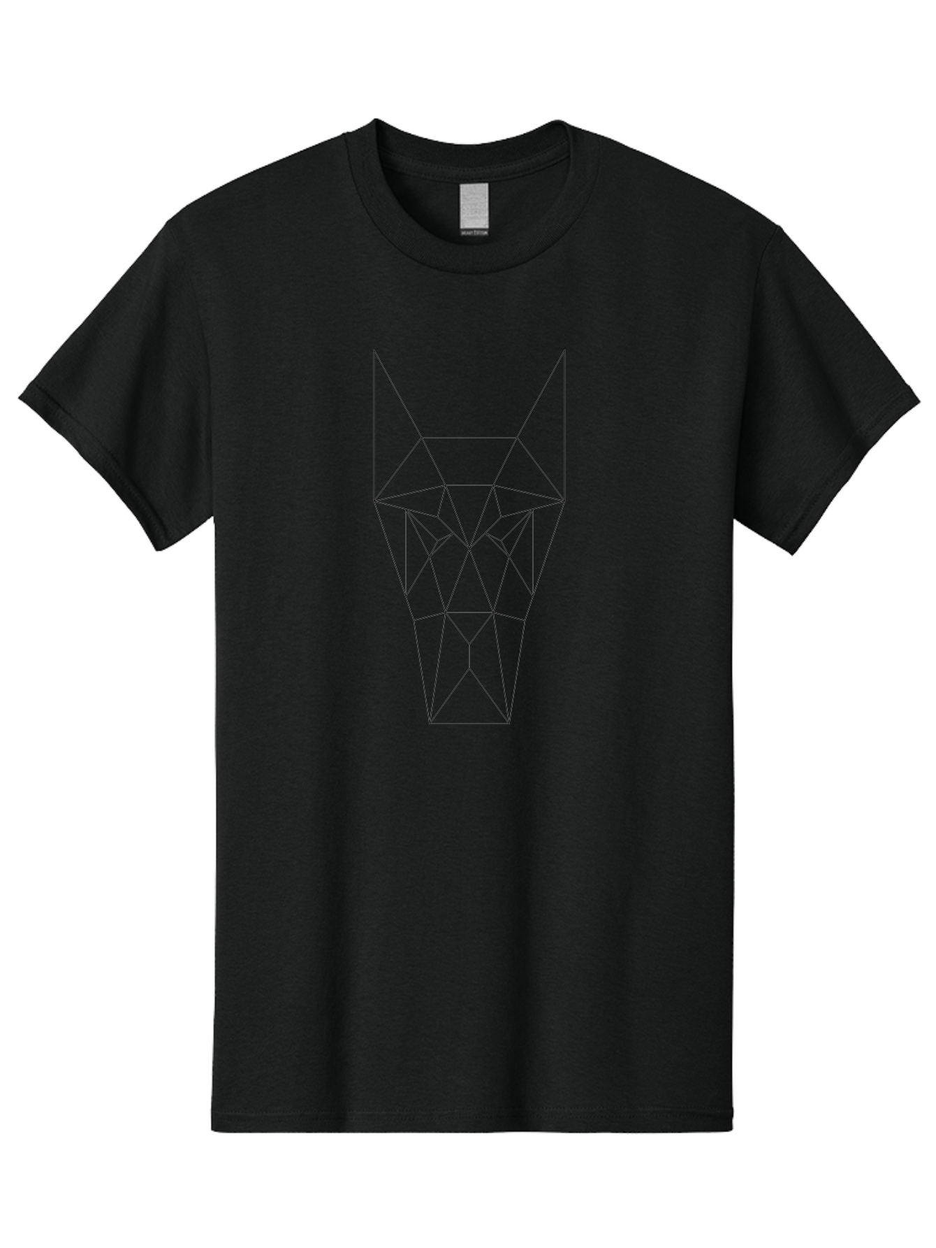 Geometric-Wolf-Head Men'S Graphic Tee, 100% Cotton, Comfortable Casual Summer Wear, Machine Washable, Geometric Wolf, Modern Art, Abstract Animal Design, Minimalist Style, Low-Poly Art, Futuristic Graphics, Polygonal Shape, - Aaa718 25