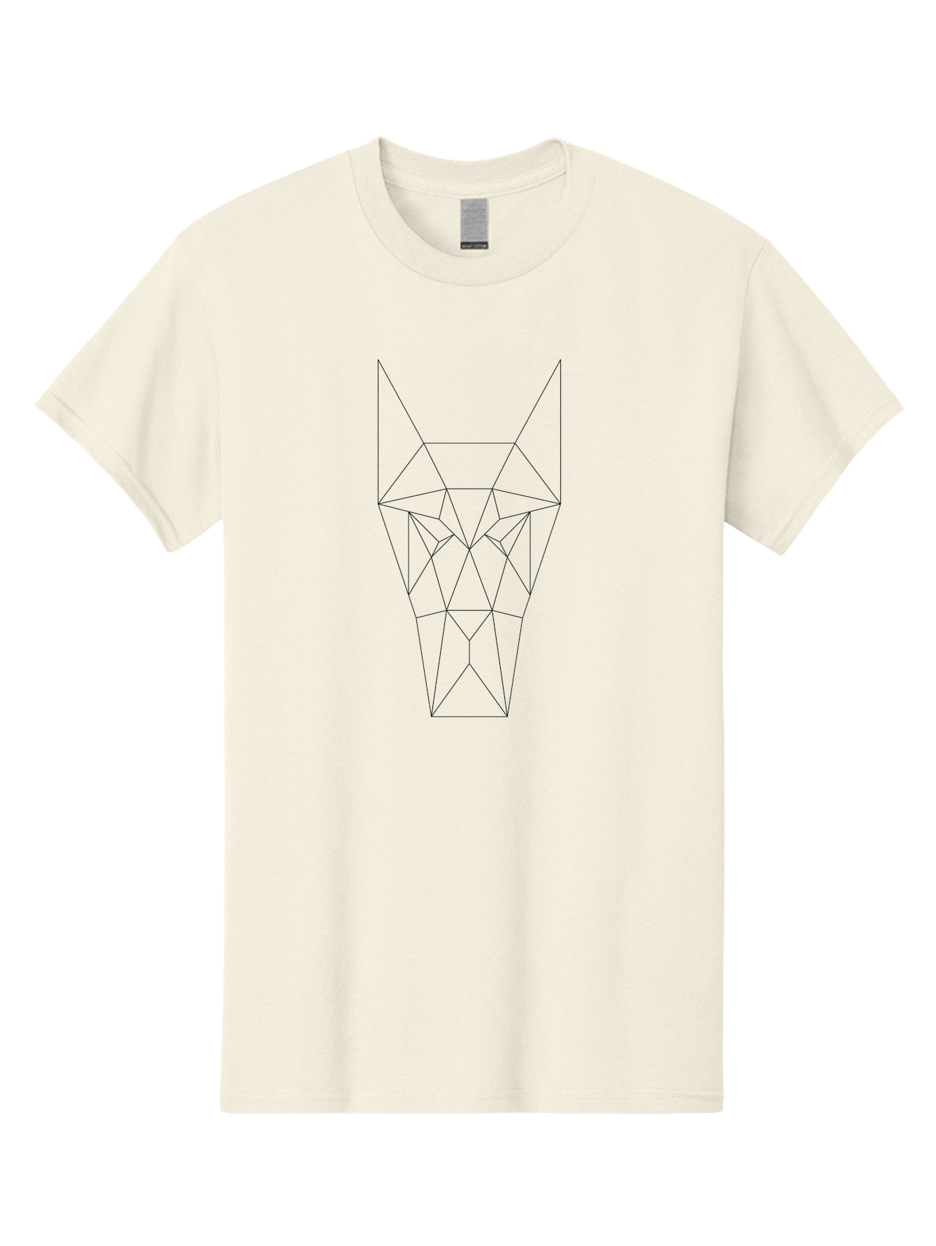 Geometric-Wolf-Head Men'S Graphic Tee, 100% Cotton, Comfortable Casual Summer Wear, Machine Washable, Geometric Wolf, Modern Art, Abstract Animal Design, Minimalist Style, Low-Poly Art, Futuristic Graphics, Polygonal Shape, - Aaa718 7