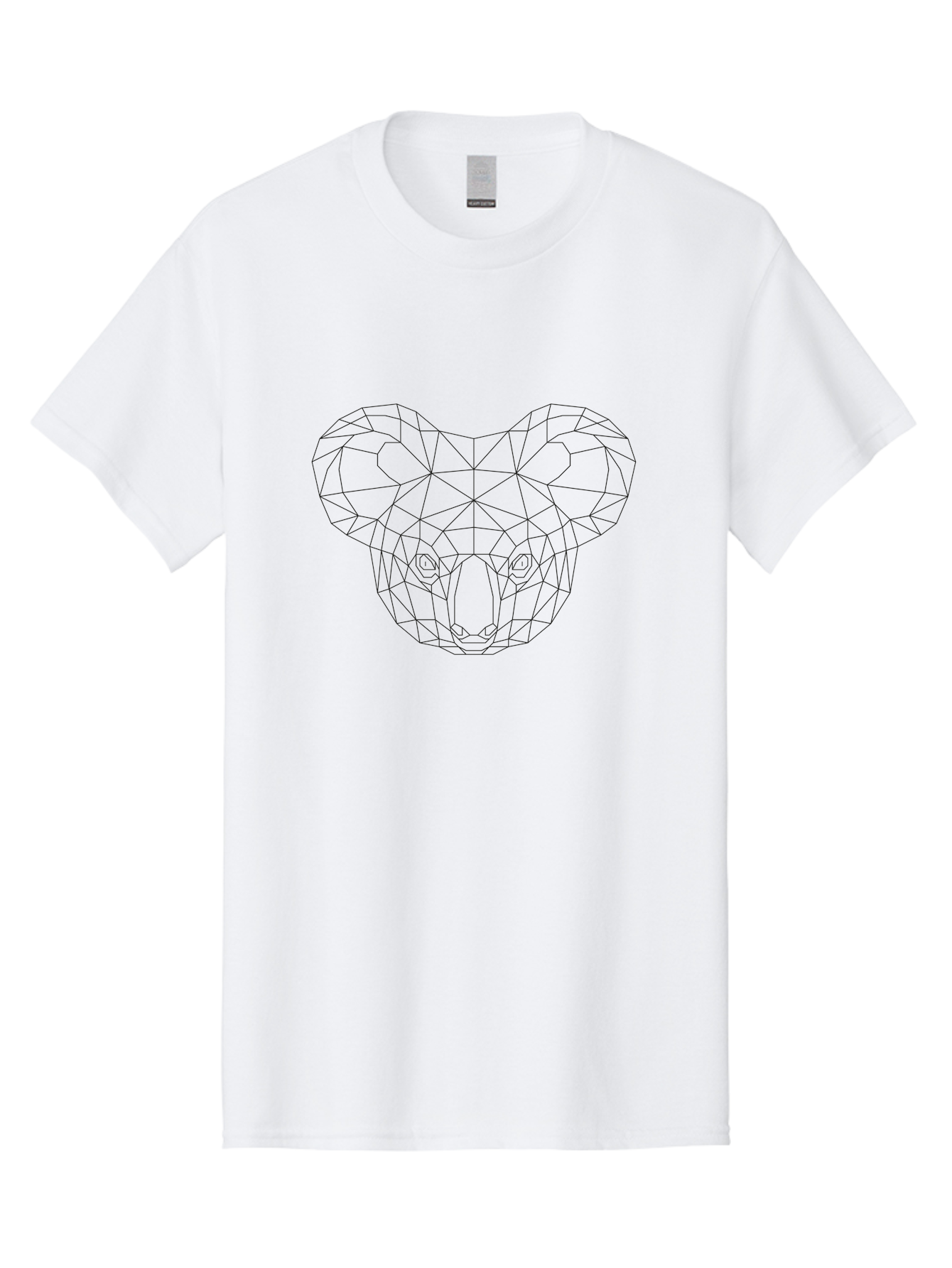 Koala-Polygon-Art Men'S Graphic Tee, 100% Cotton, Comfortable Casual Summer Wear, Machine Washable, Low-Poly Koala, Koala Head, Geometric Art, Modern Design, Minimalist Style, Koala Face, Wireframe Art, Simple Shapes, Abstract Animal, - Aaa722 29