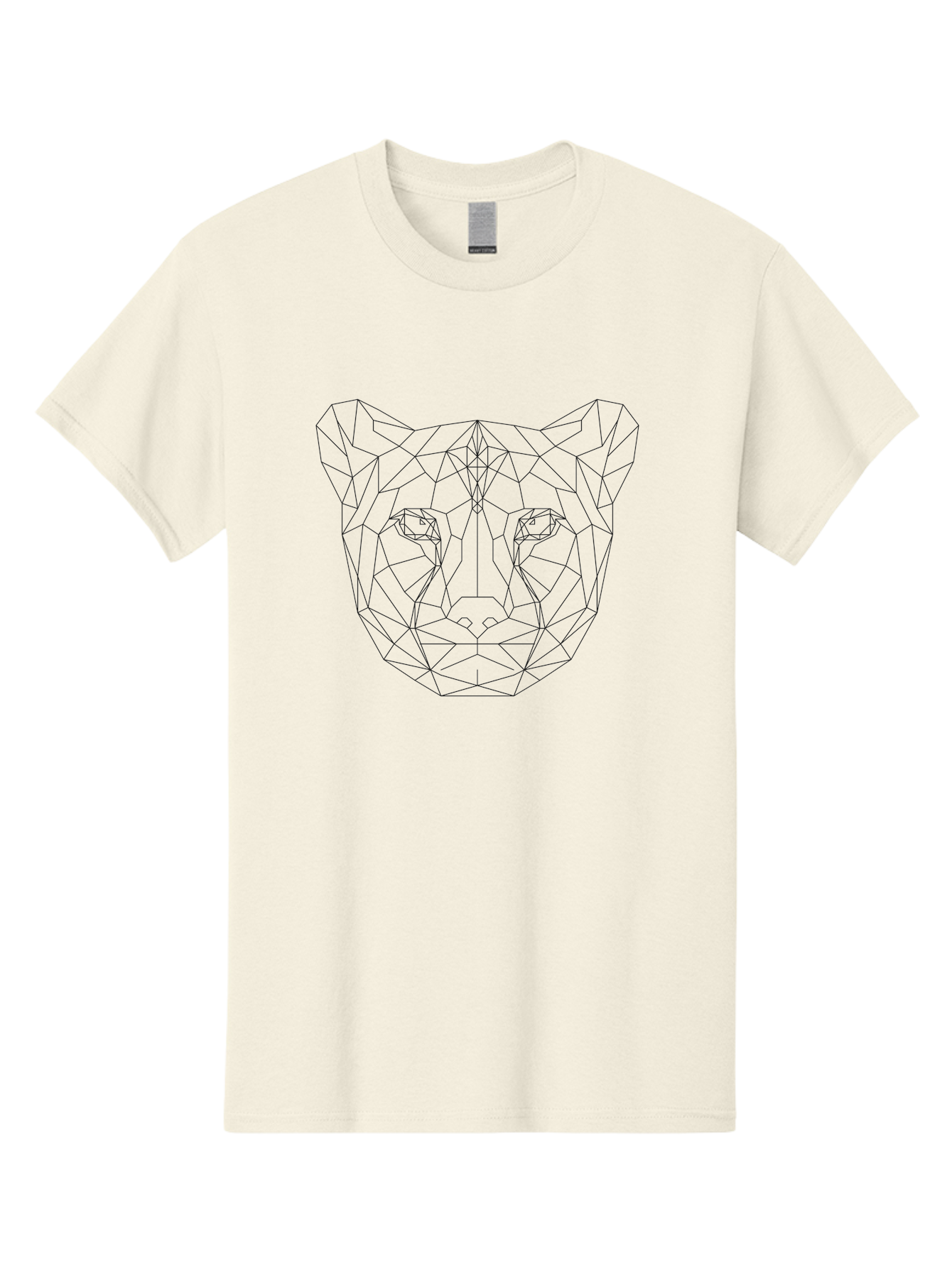 Low-Poly-Cat Men'S Graphic Tee, 100% Cotton, Comfortable Casual Summer Wear, Machine Washable, Geometric Panther, Low Poly Art, Wild Cat, Modern Design, Digital Illustration, Futuristic Style, Minimalist, Wildlife Art, Polygonal Shape - Aaa726 13