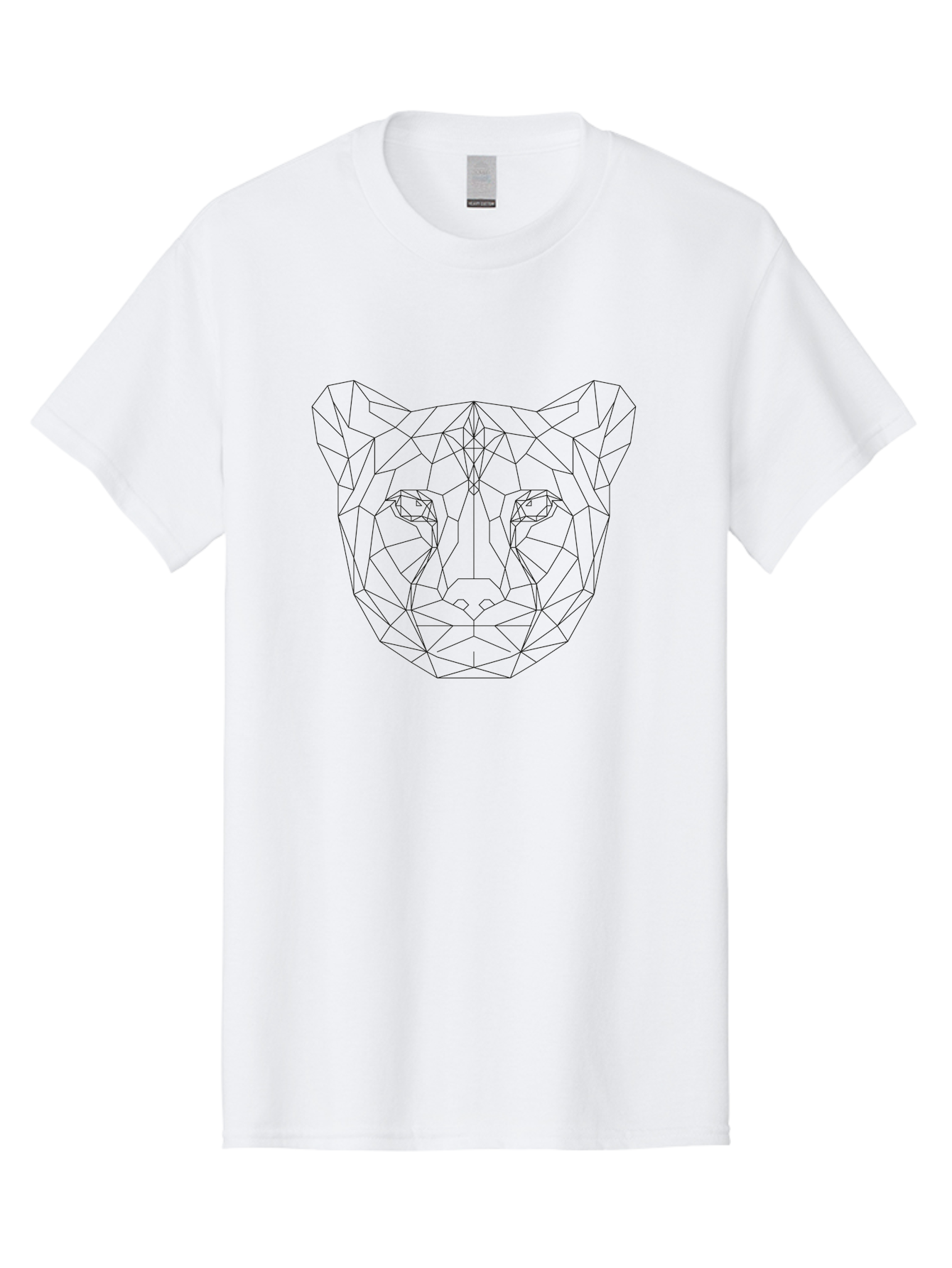 Low-Poly-Cat Men'S Graphic Tee, 100% Cotton, Comfortable Casual Summer Wear, Machine Washable, Geometric Panther, Low Poly Art, Wild Cat, Modern Design, Digital Illustration, Futuristic Style, Minimalist, Wildlife Art, Polygonal Shape - Aaa726 9