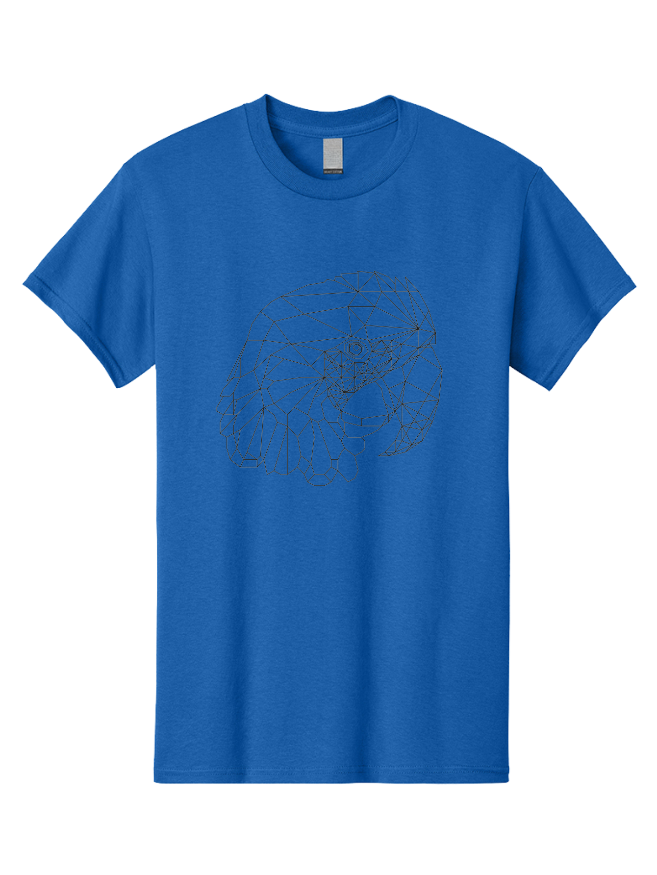 Low-Poly-Elephant-Head Men'S Graphic Tee, 100% Cotton, Comfortable Casual Summer Wear, Machine Washable, Low Poly Art, Geometric Design, Ram Skull Illustration, Abstract Animal Art, Minimalist Design, Modern Artwork, Stylized Ram Head, - Aaa727 15