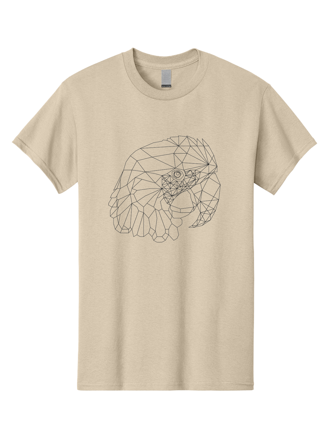 Low-Poly-Elephant-Head Men'S Graphic Tee, 100% Cotton, Comfortable Casual Summer Wear, Machine Washable, Low Poly Art, Geometric Design, Ram Skull Illustration, Abstract Animal Art, Minimalist Design, Modern Artwork, Stylized Ram Head, - Aaa727 19