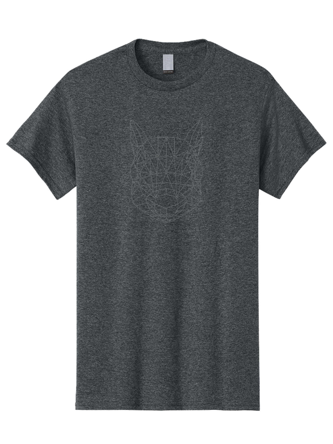 Low-Poly-Wolf-Head Men'S Graphic Tee, 100% Cotton, Comfortable Casual Summer Wear, Machine Washable, Geometric Wolf, Low-Poly Art, Modern Design, Minimalist Style, Abstract Animal, Polygonal Shape, Black Lines, White Background, - Aaa730 15