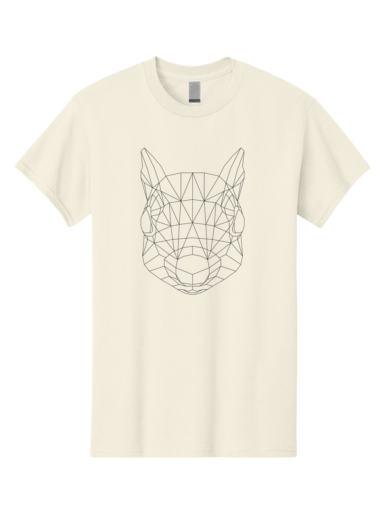 Wolf-Head Men'S Graphic Tee, 100% Cotton, Comfortable Casual Summer Wear, Machine Washable, Wolf Head, Low Poly Art, Geometric Design, Modern Illustration, Futuristic Style, Digital Graphics, Abstract Animal, Polygon Mesh - Aaa739 7