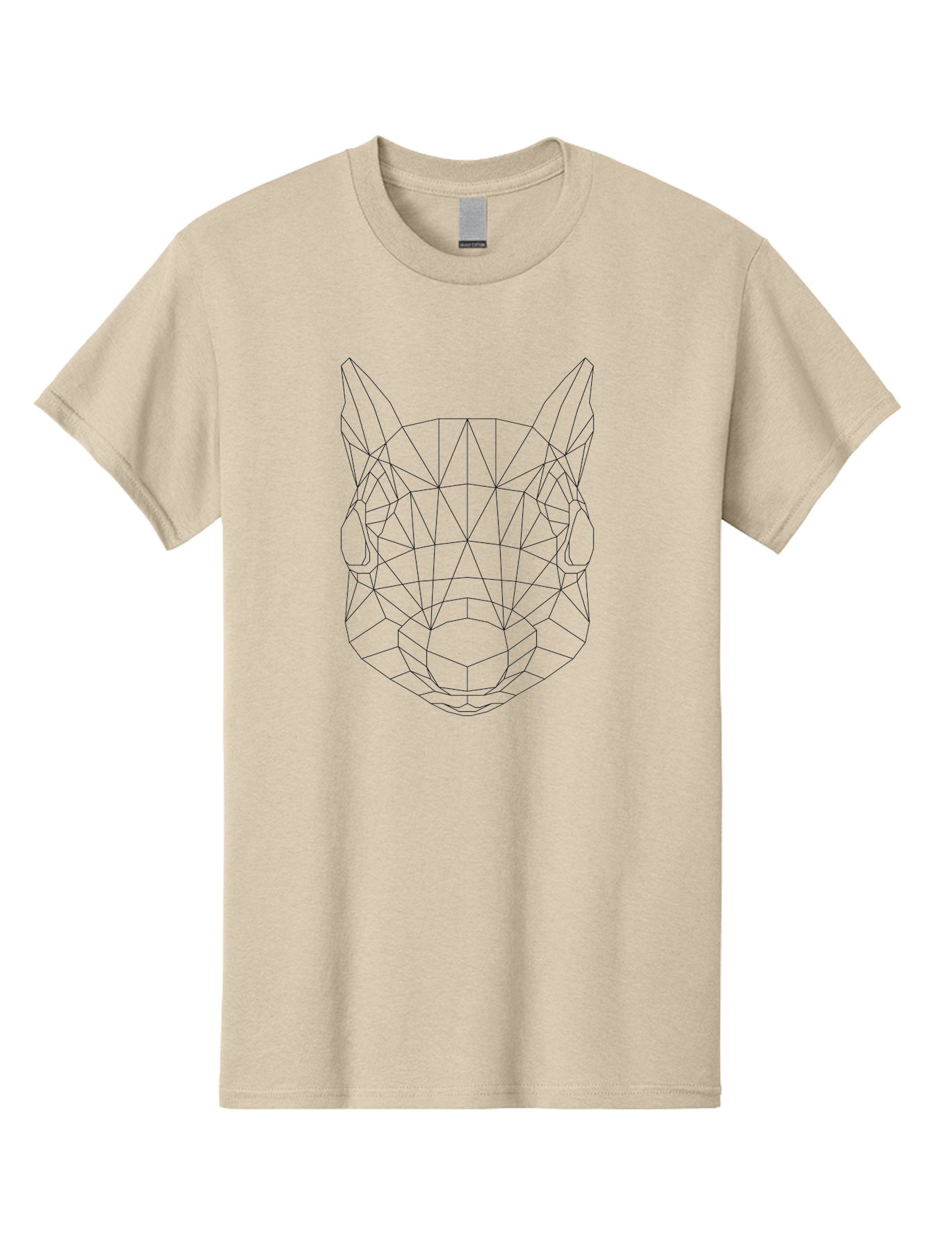 Wolf-Head Men'S Graphic Tee, 100% Cotton, Comfortable Casual Summer Wear, Machine Washable, Wolf Head, Low Poly Art, Geometric Design, Modern Illustration, Futuristic Style, Digital Graphics, Abstract Animal, Polygon Mesh - Aaa739 9