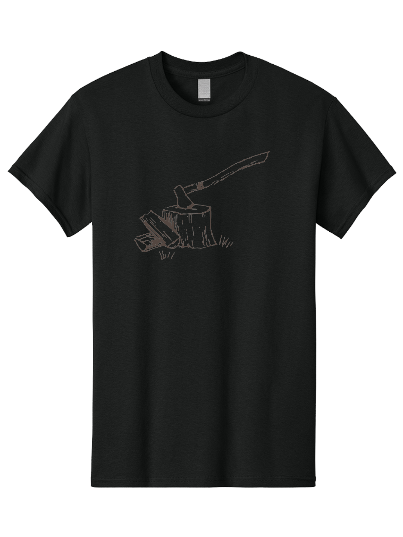 Axe-Chopping-Wood Men'S Graphic Tee, 100% Cotton, Comfortable Casual Summer Wear, Machine Washable, Axe On Chopping Block, Chopping Wood, Log Splitting, Firewood Preparation, Rustic Tools, Outdoor Activity, Axe Handle, Wooden Stump - Aaa749 29