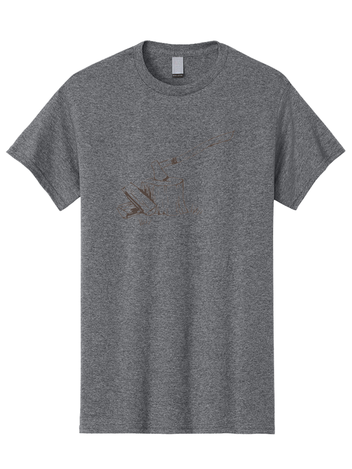Axe-Chopping-Wood Men'S Graphic Tee, 100% Cotton, Comfortable Casual Summer Wear, Machine Washable, Axe On Chopping Block, Chopping Wood, Log Splitting, Firewood Preparation, Rustic Tools, Outdoor Activity, Axe Handle, Wooden Stump - Aaa749 27