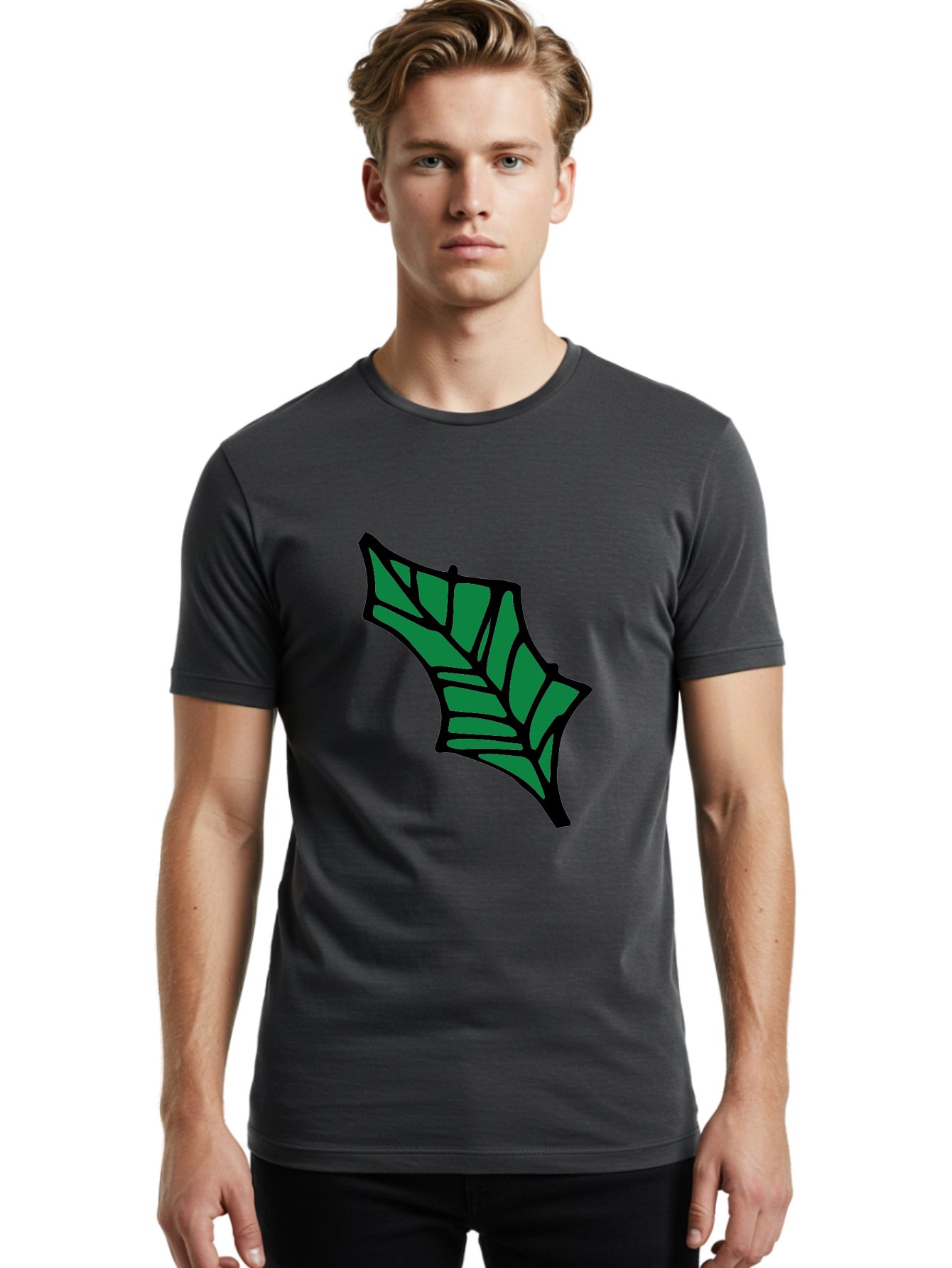 Bat-Wing-1 Men'S Graphic Tee, 100% Cotton, Comfortable Casual Summer Wear, Machine Washable, Bat, Black Outline, Green Fill, Abstract Shapes, Wing Pattern, Wildlife Art, Simple Design, Cartoon Style - Aaa751 16
