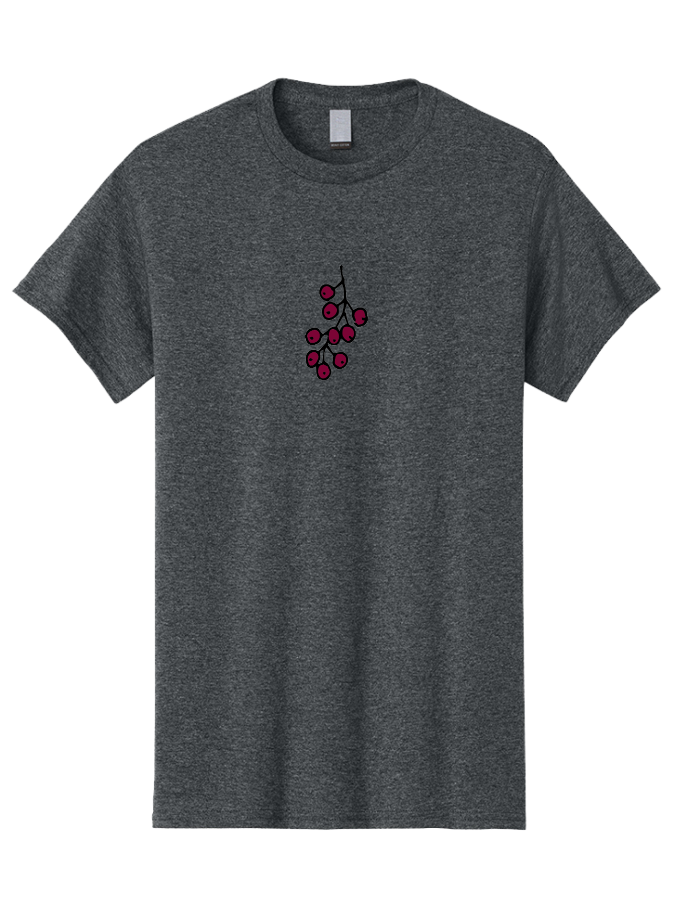 Berries Men'S Graphic Tee, 100% Cotton, Comfortable Casual Summer Wear, Machine Washable, Cluster Of Red Berries, Dark Red Color, Simple Design, Minimalist Illustration, Fruit Branch, Autumn Theme - Aaa754 7