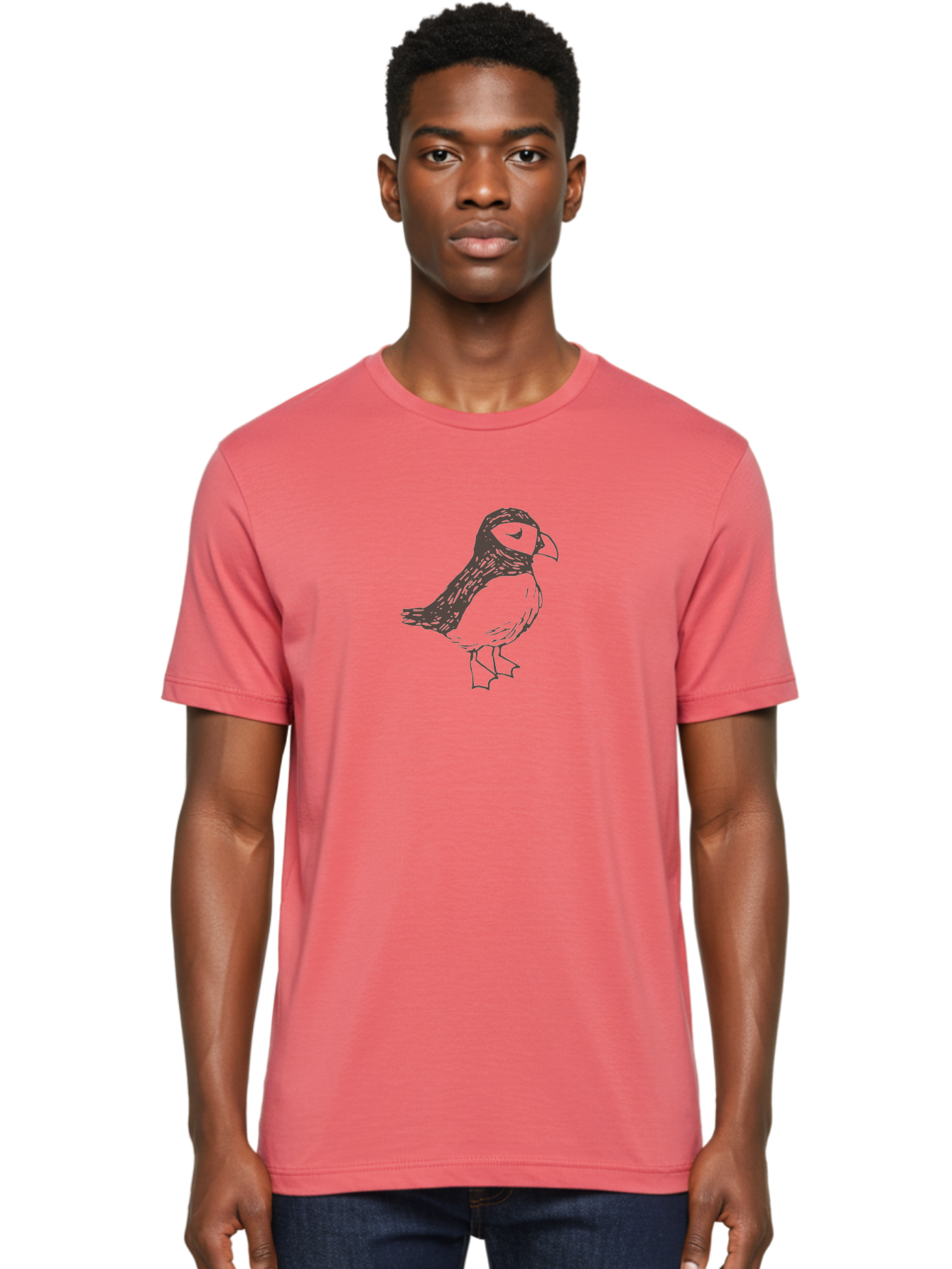 Bird Men'S Graphic Tee, 100% Cotton, Comfortable Casual Summer Wear, Machine Washable, Sketch Of Bird, Bird Drawing, Simple Art, Minimalist Design, Bird Species, Wildlife Illustration, Birdwatching, Nature Art - Aaa757 28
