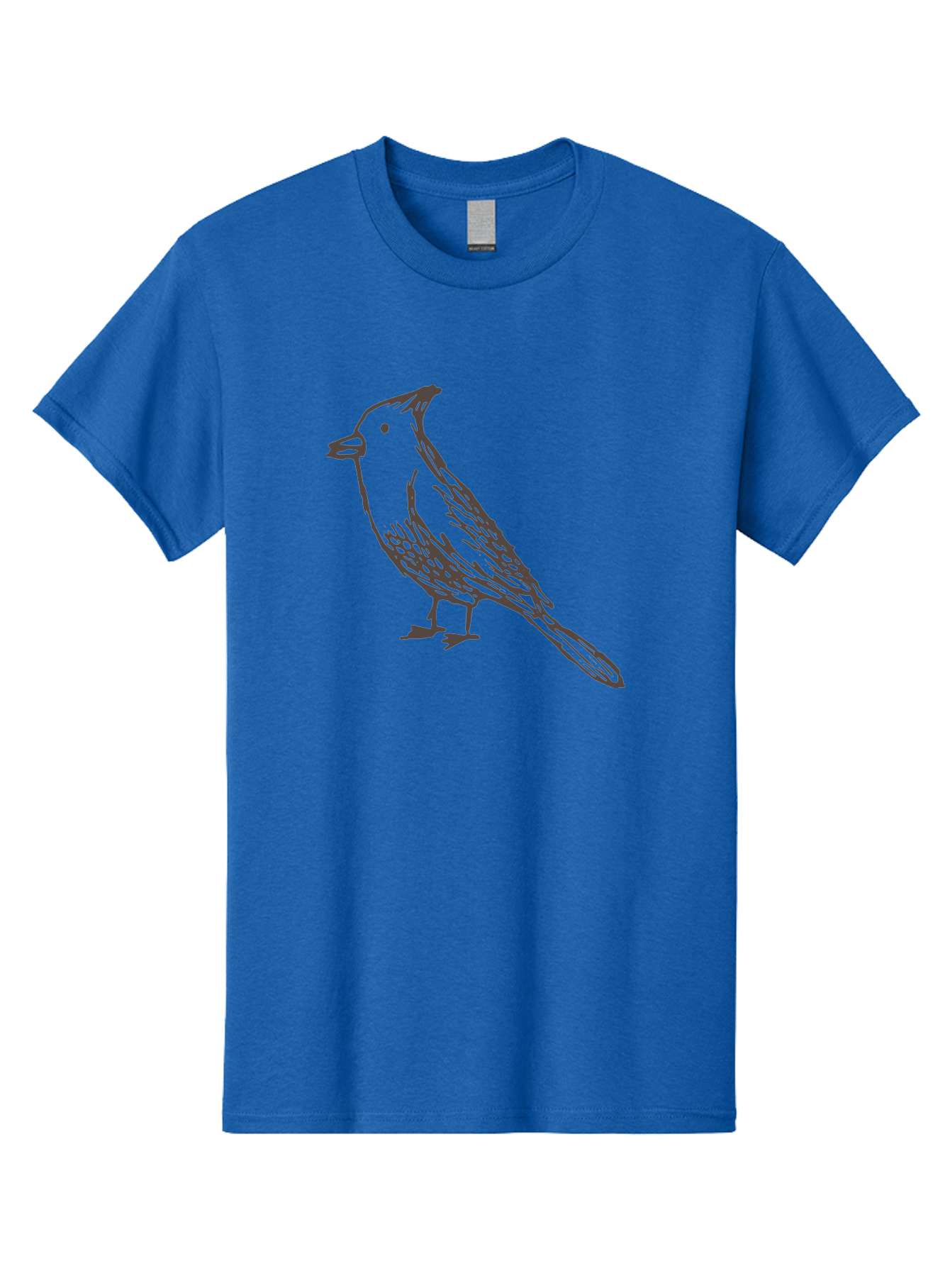 Black-Bird Men'S Graphic Tee, 100% Cotton, Comfortable Casual Summer Wear, Machine Washable, Simple Line Drawing, Bird Silhouette, Wildlife Art, Minimalist Design, Feathered Friend, Songbird - Aaa758 5