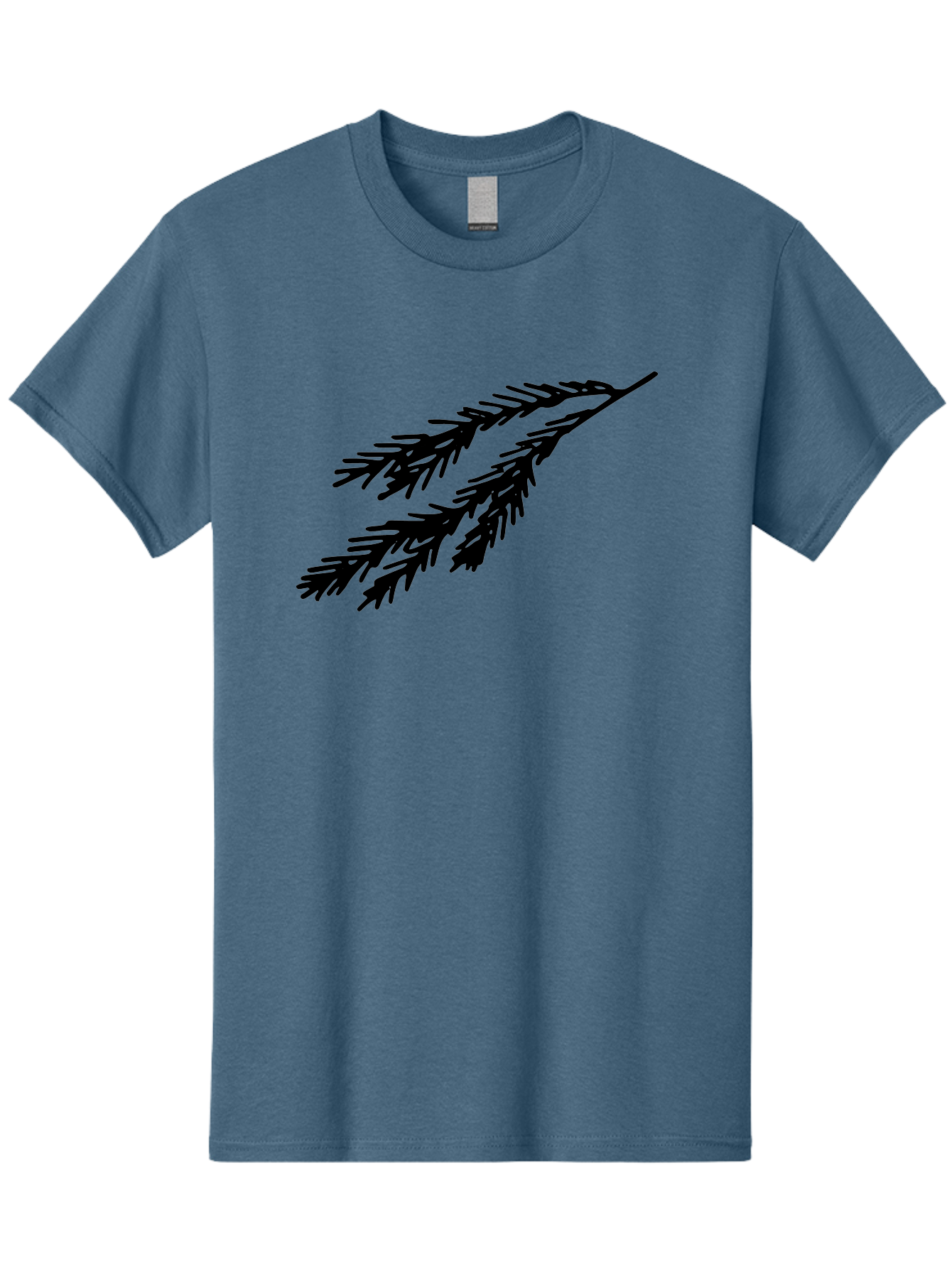 Black-Branches Men'S Graphic Tee, 100% Cotton, Comfortable Casual Summer Wear, Machine Washable, Fir Branch Silhouette, Black Fir Branch, Simple Design, Minimalist Art, Evergreen Branch, Botanical Illustration, Graphic Design Element - Aaa759 11