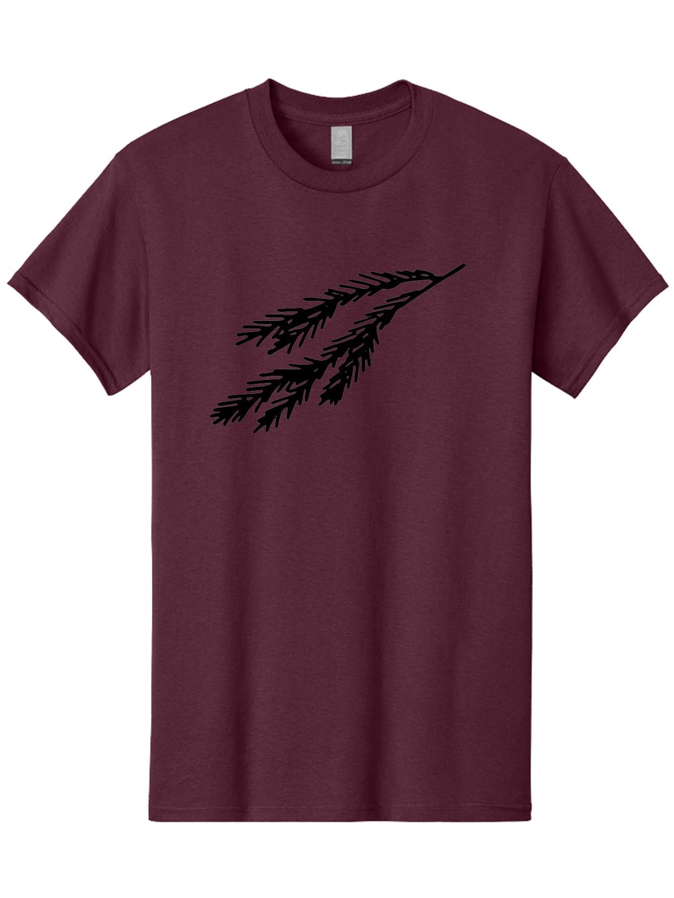 Black-Branches Men'S Graphic Tee, 100% Cotton, Comfortable Casual Summer Wear, Machine Washable, Fir Branch Silhouette, Black Fir Branch, Simple Design, Minimalist Art, Evergreen Branch, Botanical Illustration, Graphic Design Element - Aaa759 13