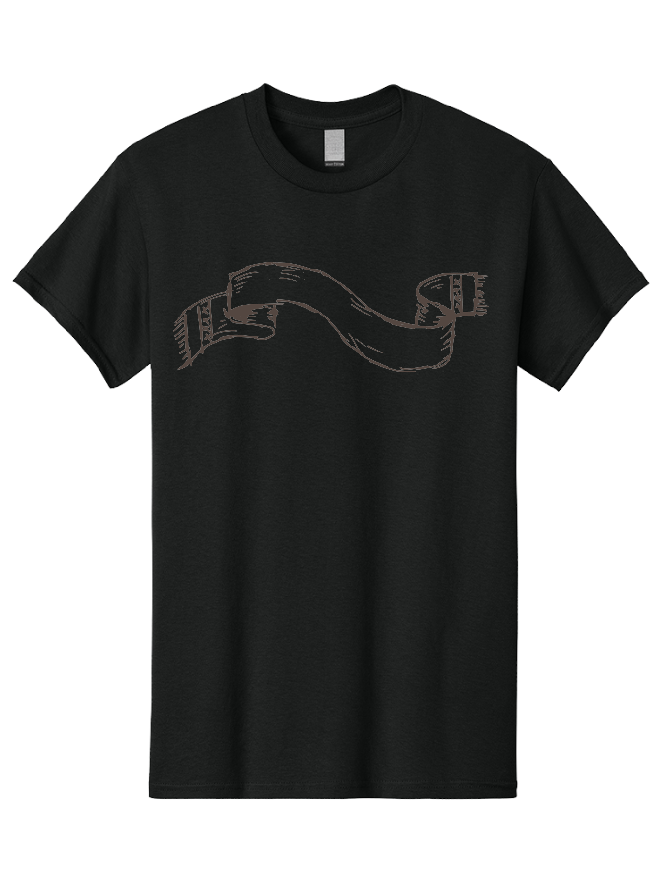 Blank-Ribbon-Banner Men'S Graphic Tee, 100% Cotton, Comfortable Casual Summer Wear, Machine Washable, Ribbon Banner, Graphic Design Element, Decorative Curve, Flowing Ribbon, Elegant Design, Creative Graphics, Illustration Art, - Aaa768 1