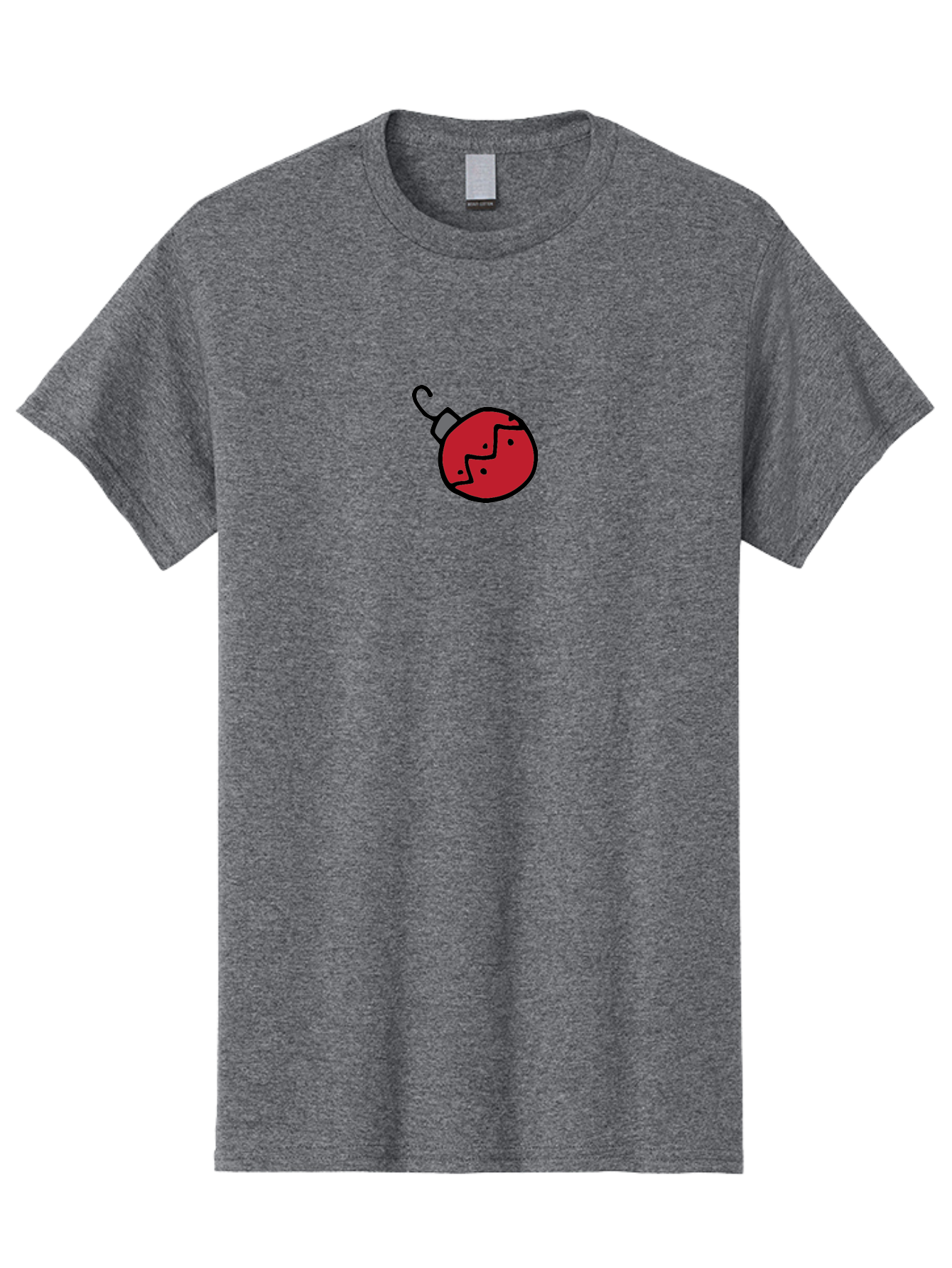 Broken-Red-Bauble Men'S Graphic Tee, 100% Cotton, Comfortable Casual Summer Wear, Machine Washable, Broken Christmas Ornament, Red Bauble, Shattered Decoration, Festive Fragility, Holiday Decor, Cracked Glass, Black Outline - Aaa773 9