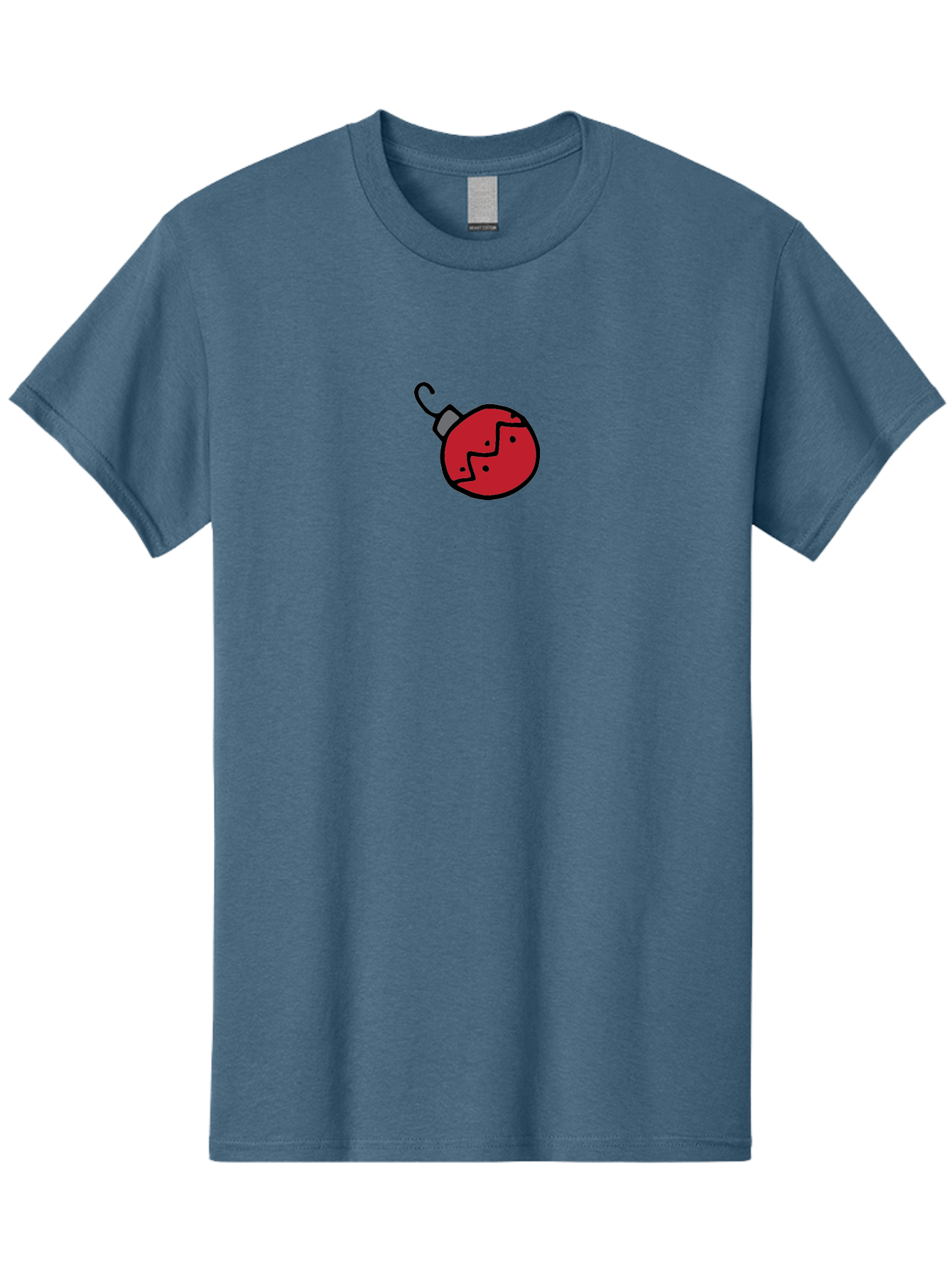 Broken-Red-Bauble Men'S Graphic Tee, 100% Cotton, Comfortable Casual Summer Wear, Machine Washable, Broken Christmas Ornament, Red Bauble, Shattered Decoration, Festive Fragility, Holiday Decor, Cracked Glass, Black Outline - Aaa773 11