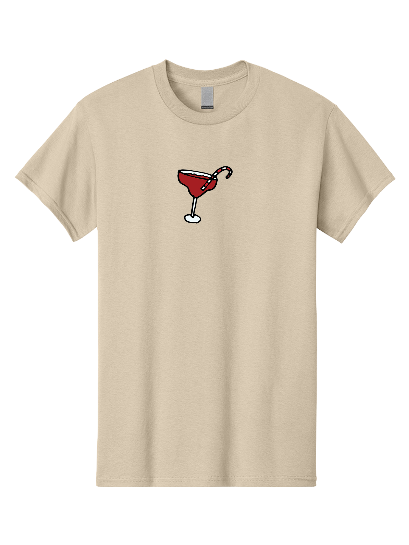 Candy-Cane-Martini Men'S Graphic Tee, 100% Cotton, Comfortable Casual Summer Wear, Machine Washable, Martini Glass, Red Cocktail, Candy Cane Garnish, Festive Drink, Holiday Party, Sweet Treat, Christmas Cocktail - Aaa783 29