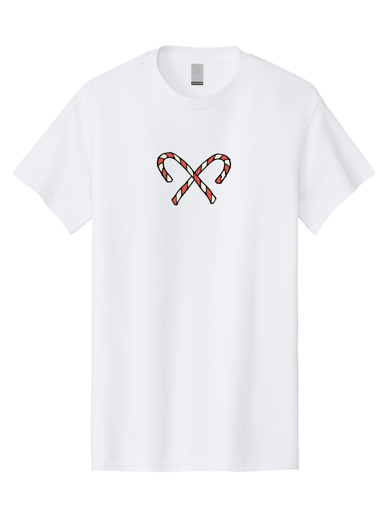 Candy-Canes-Xx Men'S Graphic Tee, 100% Cotton, Comfortable Casual Summer Wear, Machine Washable, Candy Canes, Holiday Treats, Festive Decorations, Christmas Sweets, Striped Candies, Sweet Treats, Holiday Cheer - Aaa786 1