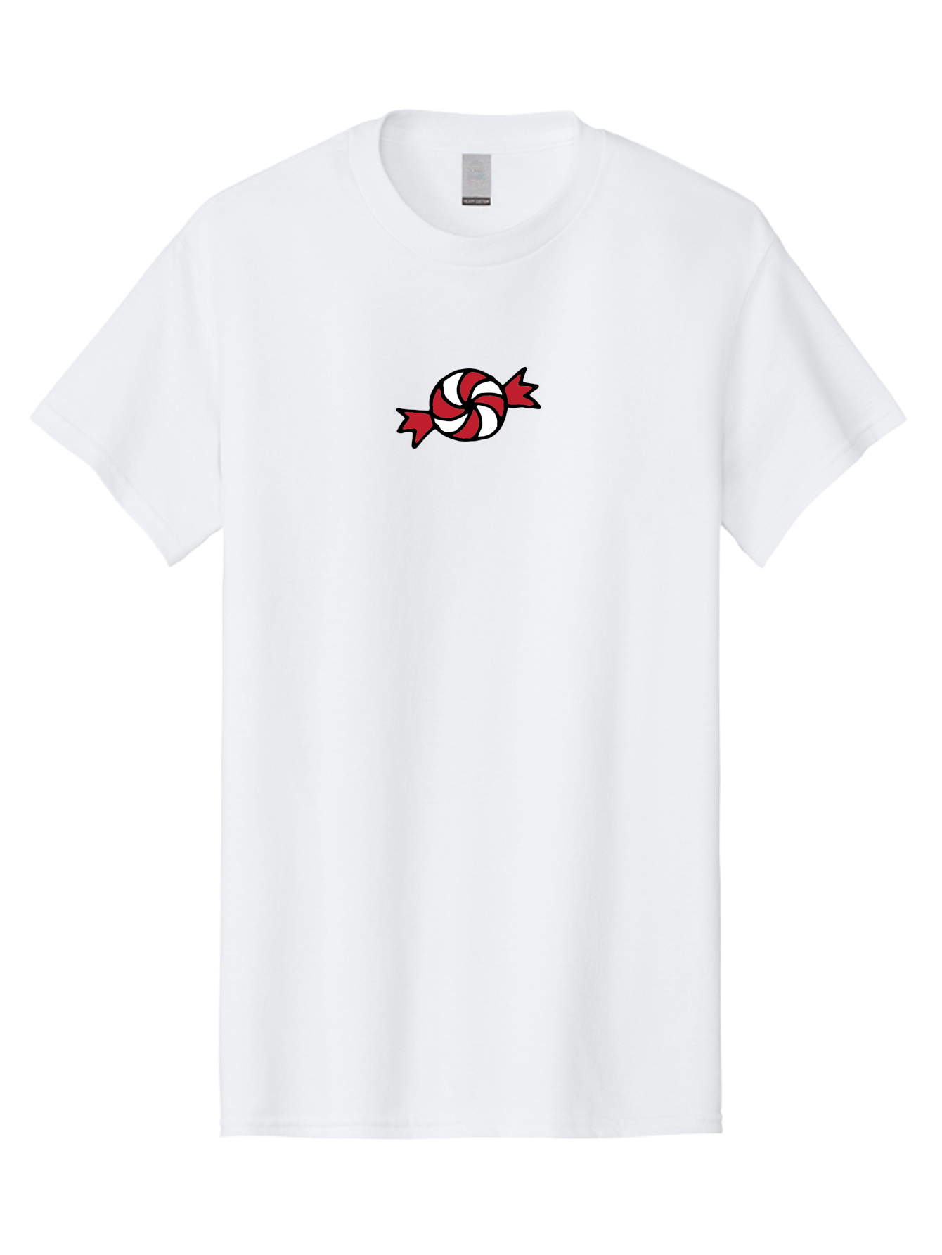 Candy Men'S Graphic Tee, 100% Cotton, Comfortable Casual Summer Wear, Machine Washable, Peppermint Candy, Red And White Swirl, Sweet Treat, Wrapped Candy, Festive Design, Cartoon Style, Holiday Candy - Aaa787 29