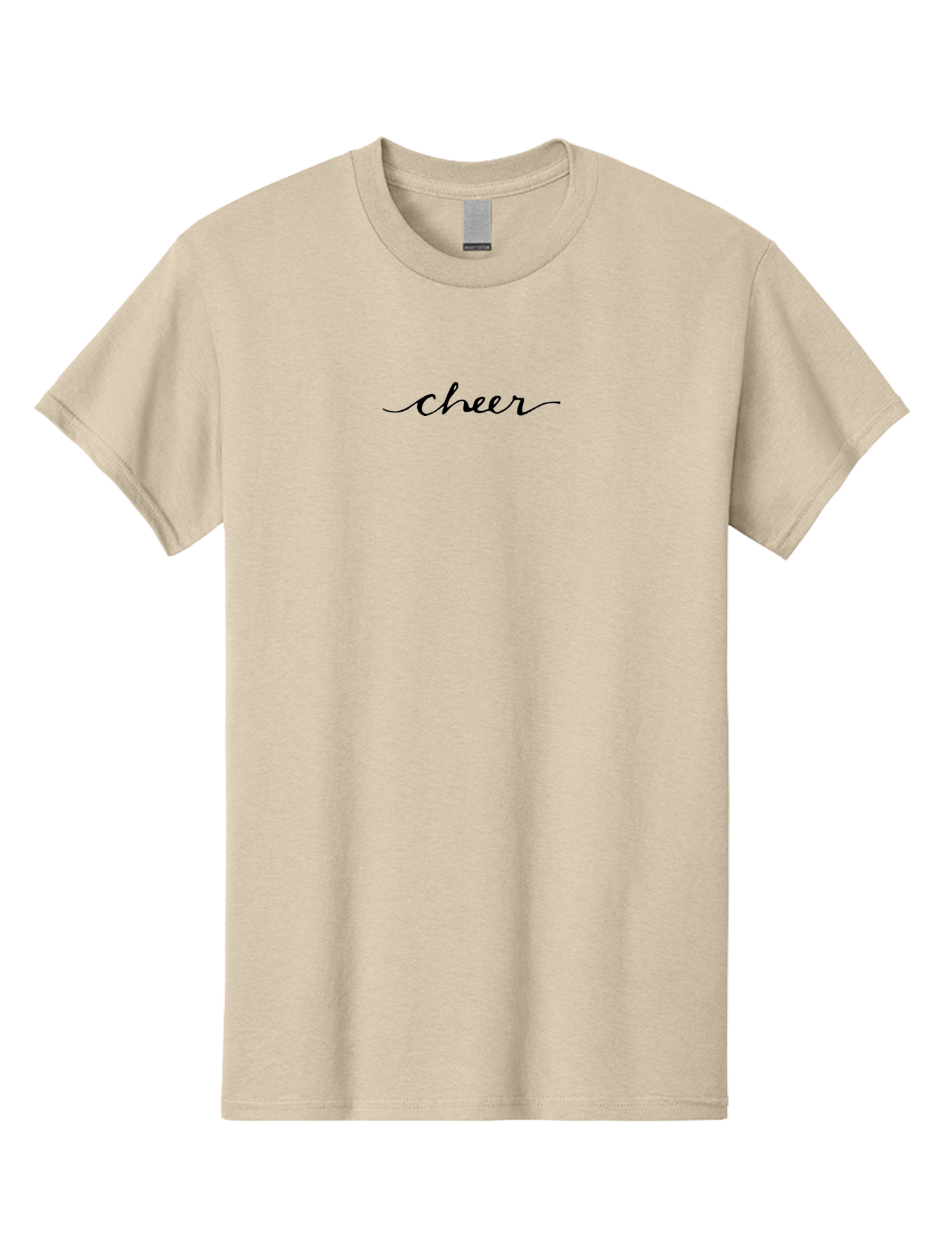 Cheer-4 Men'S Graphic Tee, 100% Cotton, Comfortable Casual Summer Wear, Machine Washable, Cheerleading Spirit, Motivational Quote, Cursive Text, Inspirational Phrase, Positive Vibes, Typography Art, Cheer Text - Aaa796 25