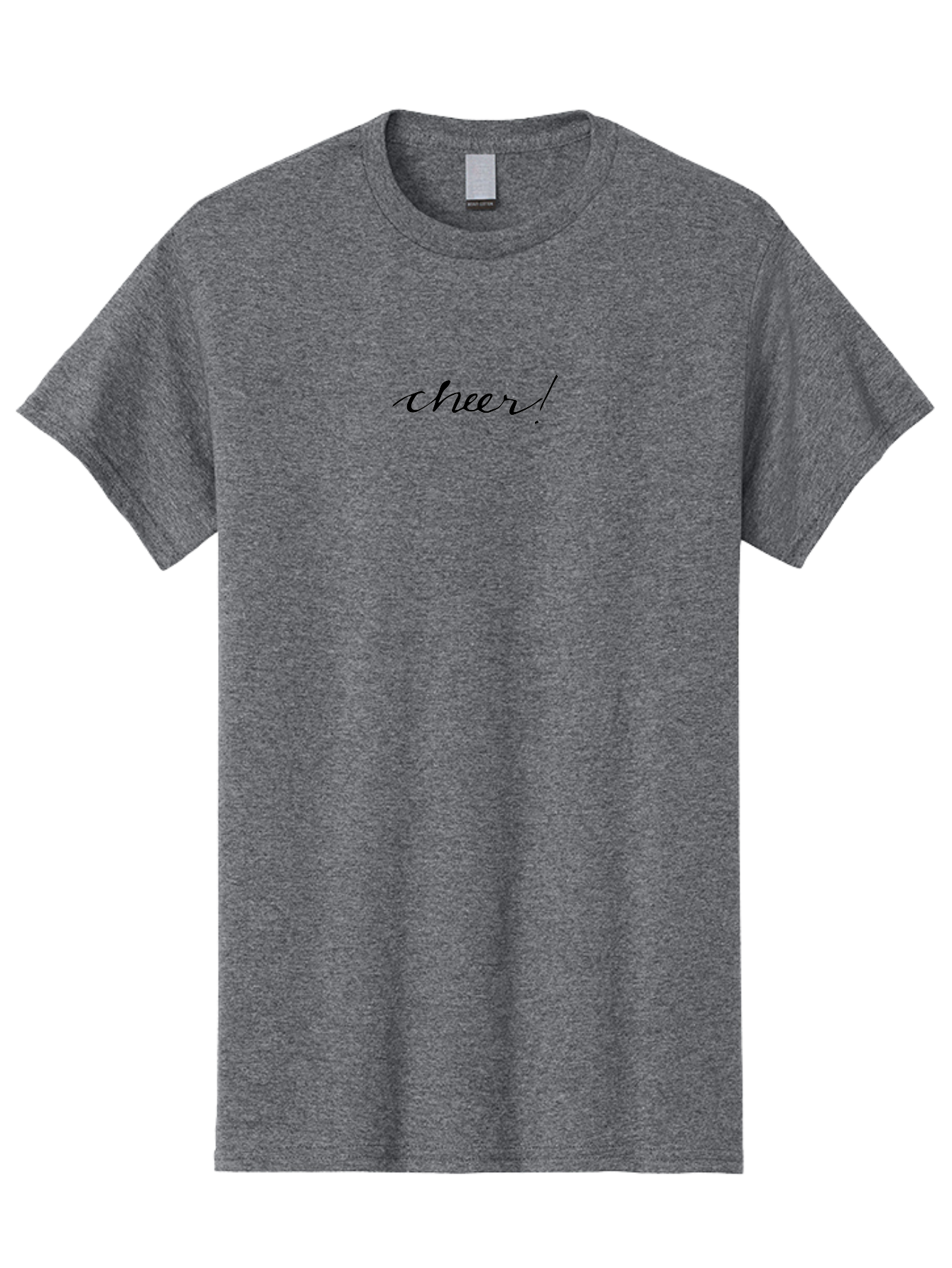 Cheer-5 Men'S Graphic Tee, 100% Cotton, Comfortable Casual Summer Wear, Machine Washable, Cheerful Vibes, Motivational Quote, Positive Message, Uplifting Text, Inspirational Words, Energetic Phrase, Cursive Script - Aaa797 3