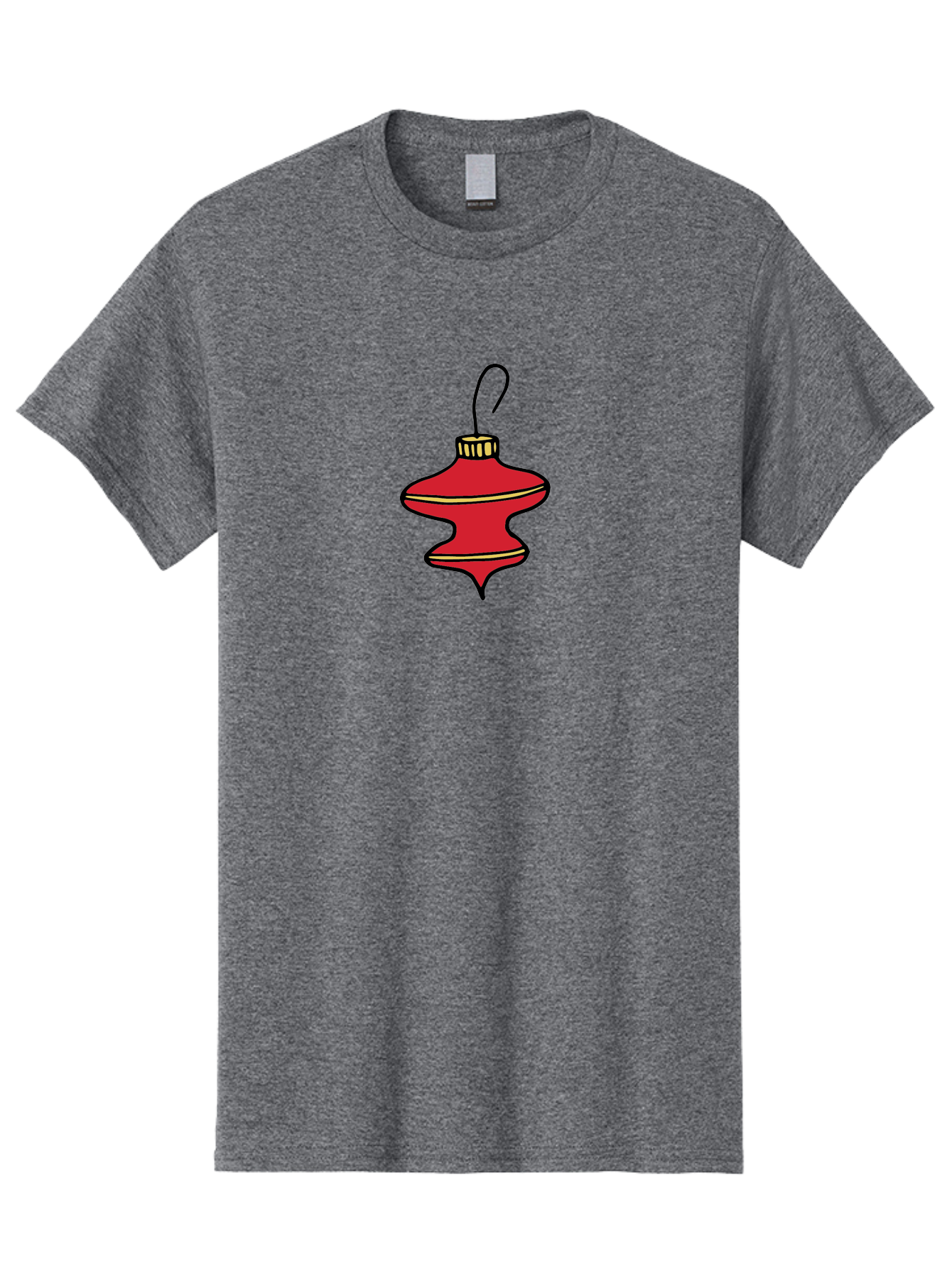 Christmas-Ornament-2 Men'S Graphic Tee, 100% Cotton, Comfortable Casual Summer Wear, Machine Washable, Christmas Decoration, Red Ornament, Festive Decor, Holiday Season, Christmas Tree, Christmas Bauble, Golden Details, Cartoon Style - Aaa810 15