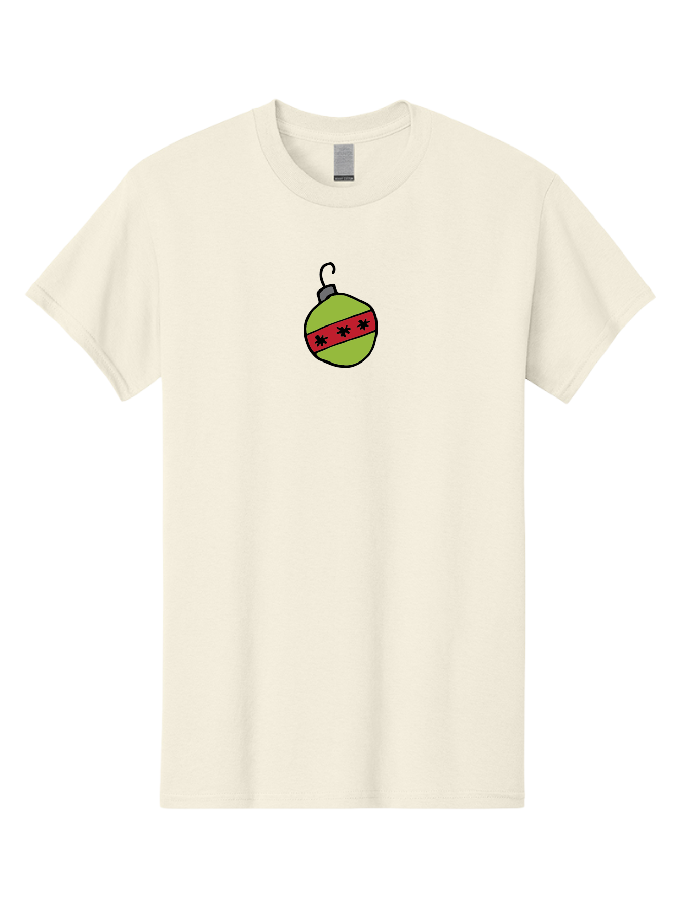 Christmas-Ornament-4 Men'S Graphic Tee, 100% Cotton, Comfortable Casual Summer Wear, Machine Washable, Christmas Ornament, Festive Decoration, Holiday Decor, Red And Green Colors, Asterisks Pattern, Winter Wonderland, - Aaa812 21