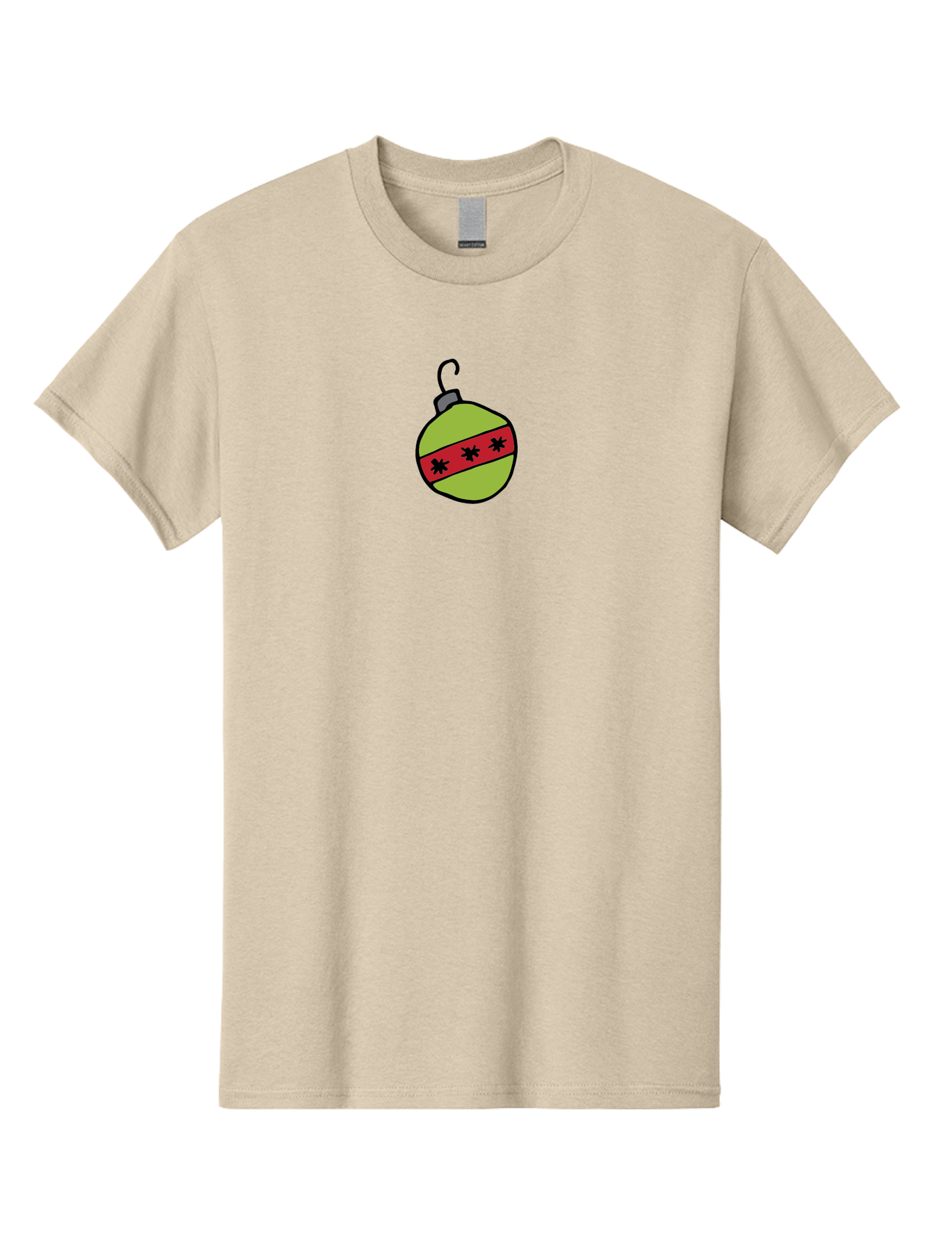 Christmas-Ornament-4 Men'S Graphic Tee, 100% Cotton, Comfortable Casual Summer Wear, Machine Washable, Christmas Ornament, Festive Decoration, Holiday Decor, Red And Green Colors, Asterisks Pattern, Winter Wonderland, - Aaa812 27