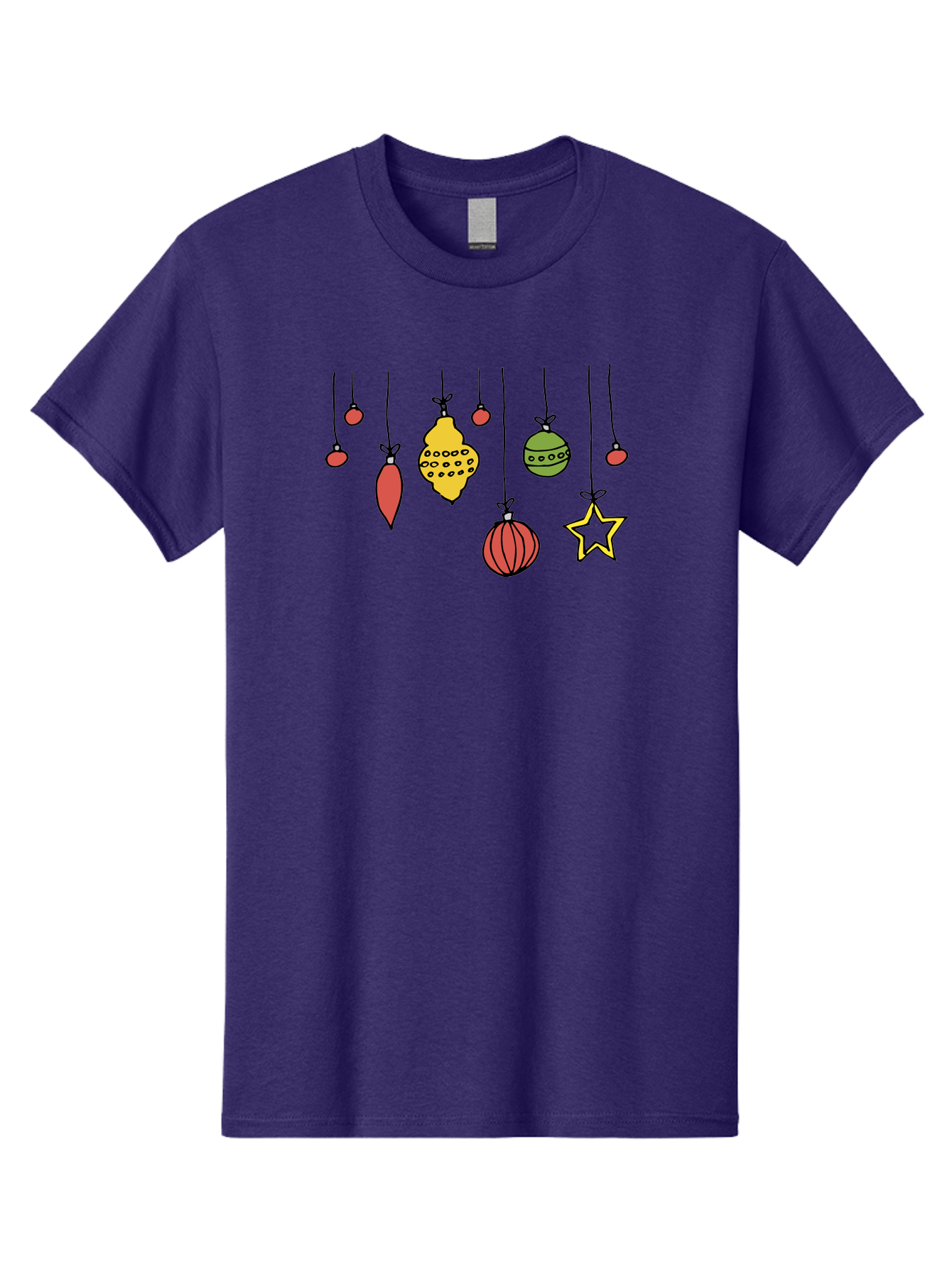 Christmas-Ornaments-1 Men'S Graphic Tee, 100% Cotton, Comfortable Casual Summer Wear, Machine Washable, Christmas Ornaments, Hanging Decorations, Festive Decor, Holiday Season, Christmas Tree Decorations, Red And Green Ornaments, - Aaa816 9
