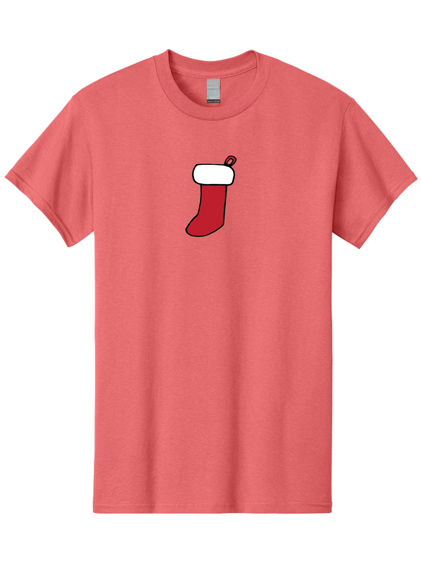 Christmas-Stocking-2 Men'S Graphic Tee, 100% Cotton, Comfortable Casual Summer Wear, Machine Washable, Christmas Stocking, Red And White, Festive Decor, Holiday Season, Merry Christmas, Winter Wonderland, Seasonal Illustration - Aaa820 27