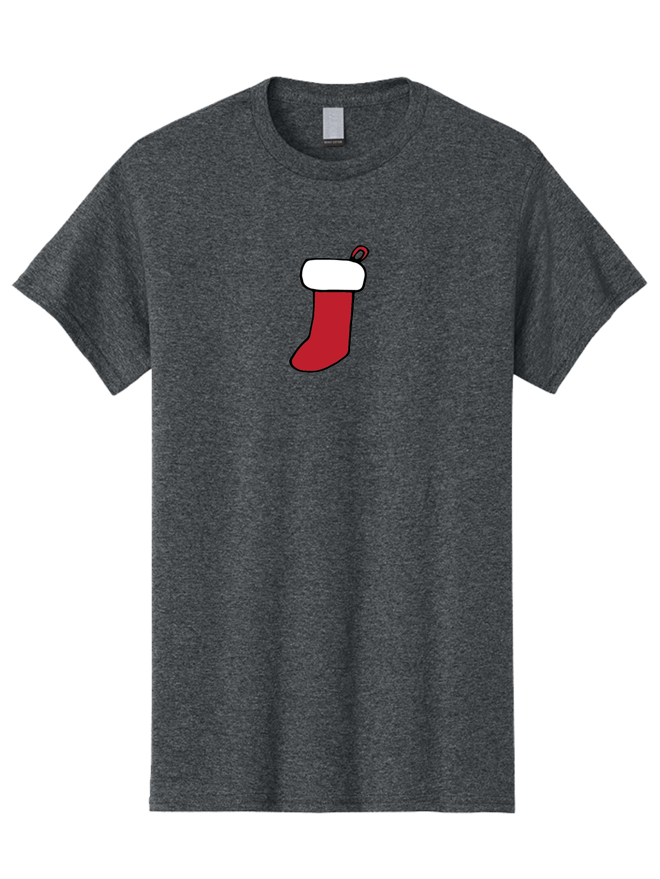 Christmas-Stocking-2 Men'S Graphic Tee, 100% Cotton, Comfortable Casual Summer Wear, Machine Washable, Christmas Stocking, Red And White, Festive Decor, Holiday Season, Merry Christmas, Winter Wonderland, Seasonal Illustration - Aaa820 13