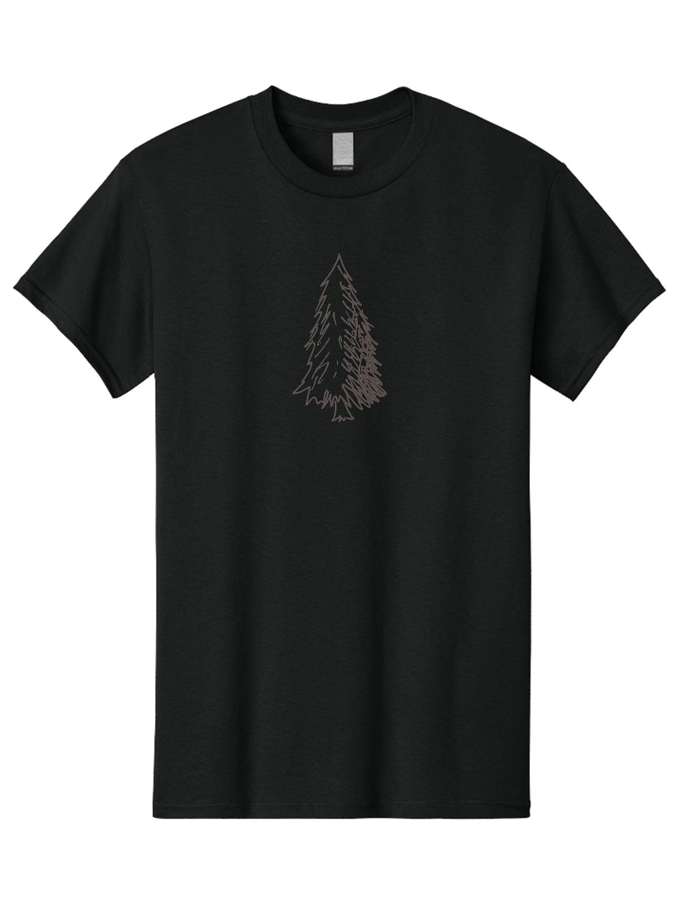 Christmas-Tree-1 Men'S Graphic Tee, 100% Cotton, Comfortable Casual Summer Wear, Machine Washable, Hand-Drawn Christmas Tree, Simple Illustration, Festive Symbol, Holiday Decoration, Minimalist Design, Purple Outline - Aaa822 29