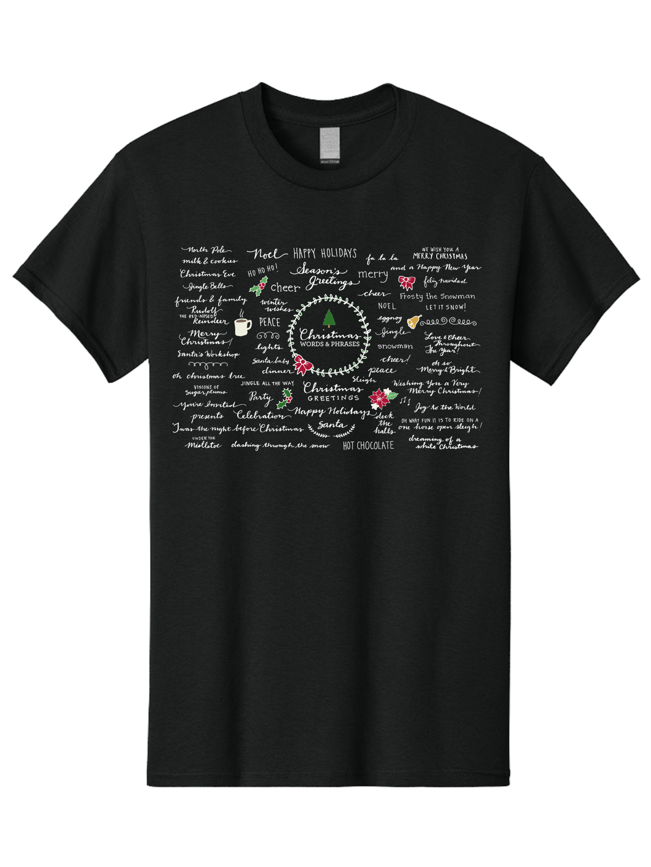 Christmas-Wishes-Blessings Men'S Graphic Tee, 100% Cotton, Comfortable Casual Summer Wear, Machine Washable, Christmas Wishes, Holiday Cheer, Joyful Greetings, Festive Atmosphere, Happy Holidays, Christmas Tree, Celebration, Peace, - Aaa827 11