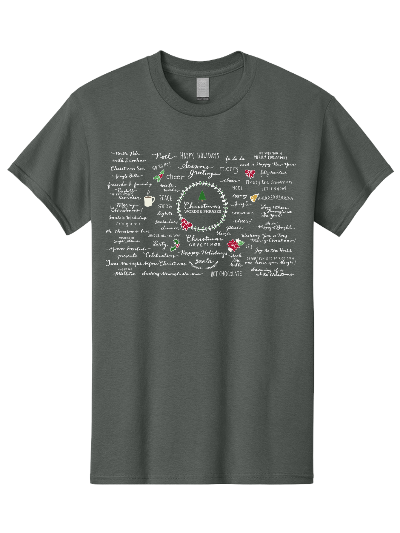 Christmas-Wishes-Blessings Men'S Graphic Tee, 100% Cotton, Comfortable Casual Summer Wear, Machine Washable, Christmas Wishes, Holiday Cheer, Joyful Greetings, Festive Atmosphere, Happy Holidays, Christmas Tree, Celebration, Peace, - Aaa827 7