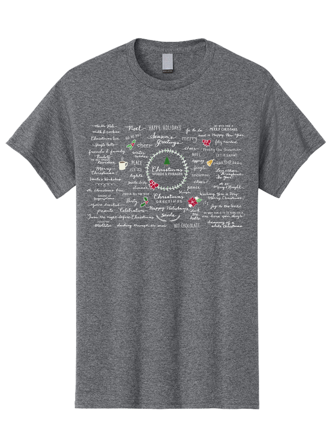 Christmas-Wishes-Blessings Men'S Graphic Tee, 100% Cotton, Comfortable Casual Summer Wear, Machine Washable, Christmas Wishes, Holiday Cheer, Joyful Greetings, Festive Atmosphere, Happy Holidays, Christmas Tree, Celebration, Peace, - Aaa827 27